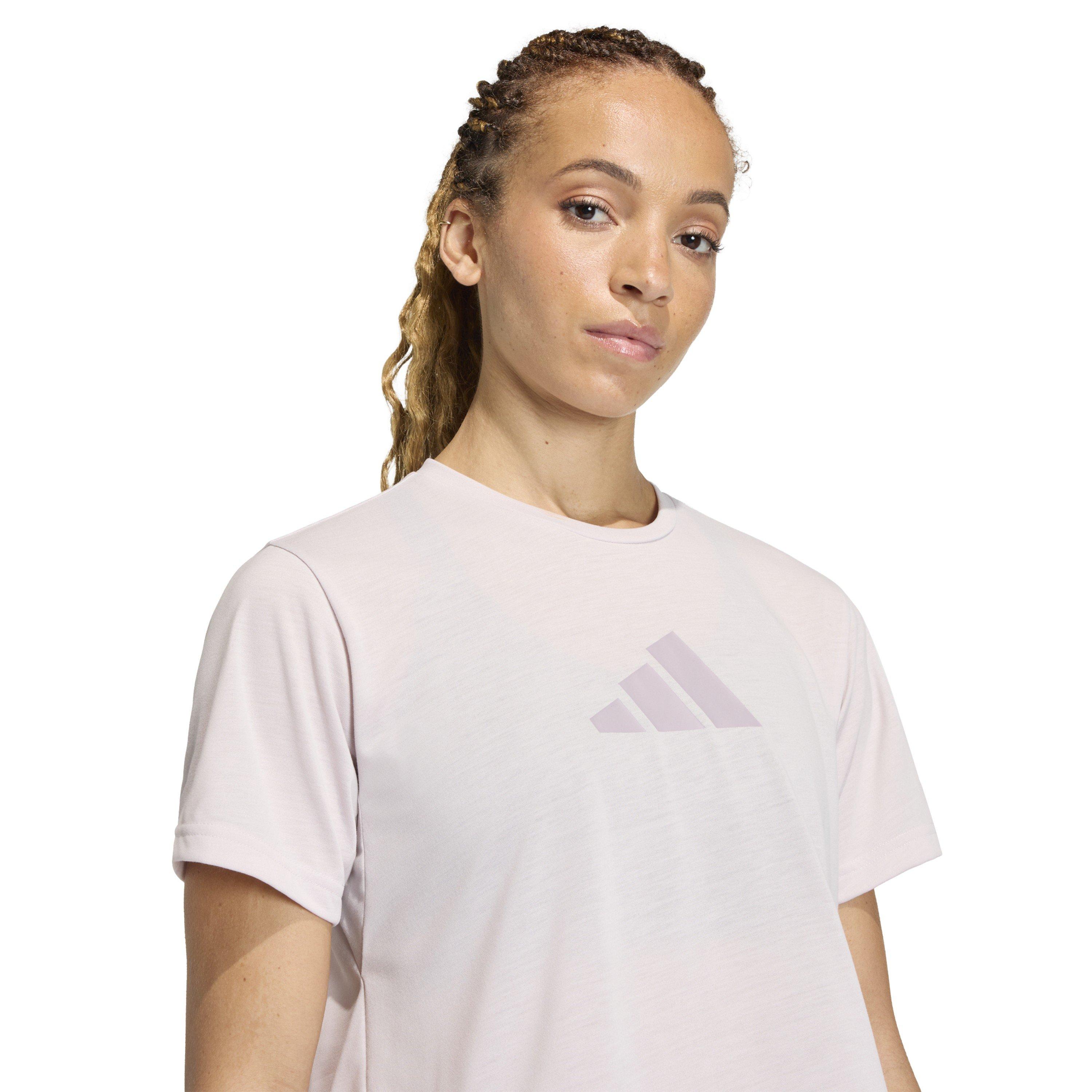 Ice Purple - adidas - Women's Short Sleeve Performance Gym Top - 4