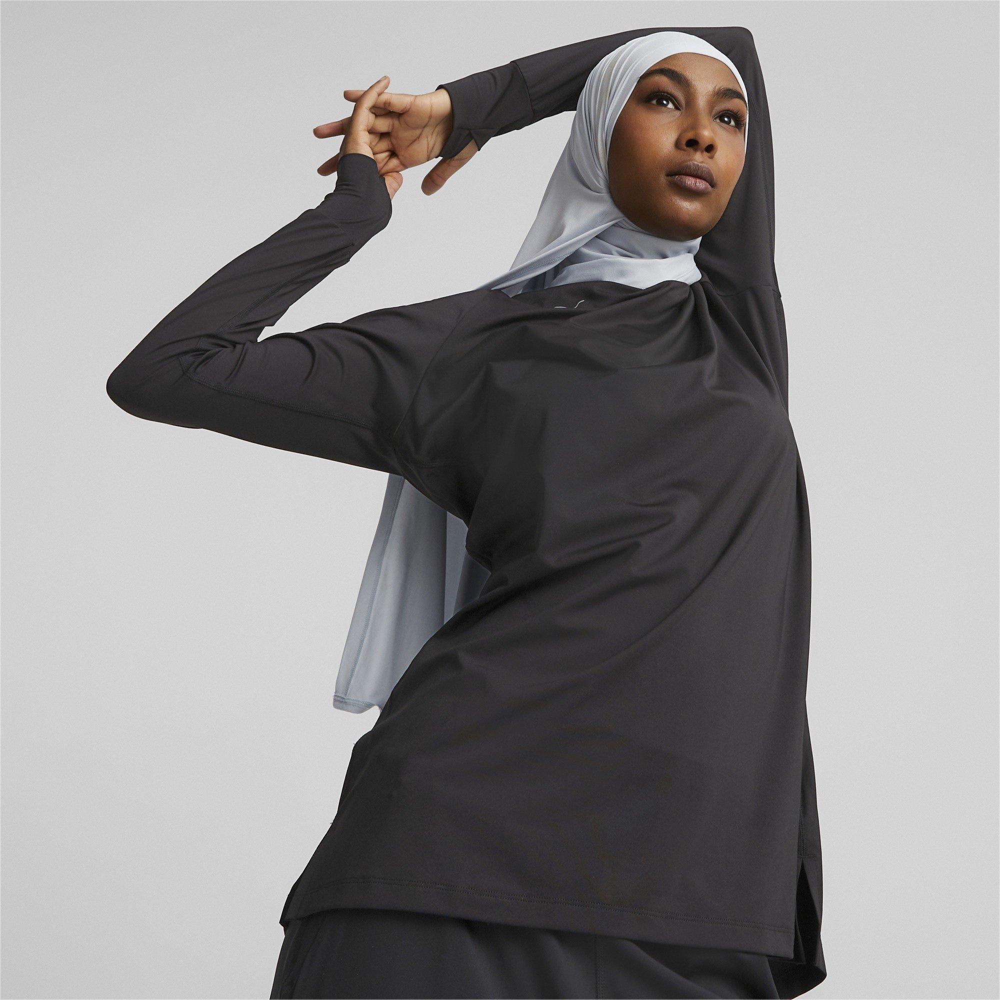 Puma Black - Puma - PUMA Modest Active Womens Long Sleeve Performance T Shirt - 2
