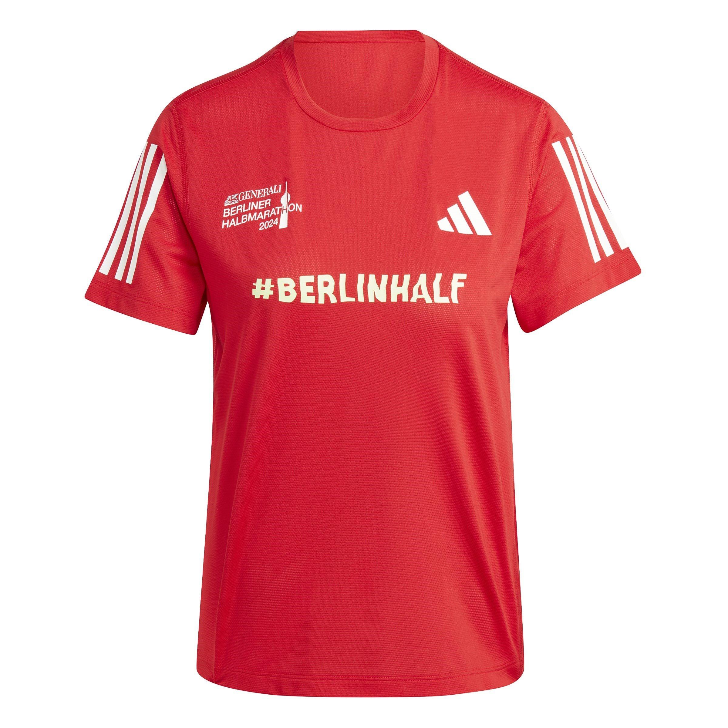 Rood - adidas - Women's Ber Half Short-Sleeve Performance Gym Top - 1