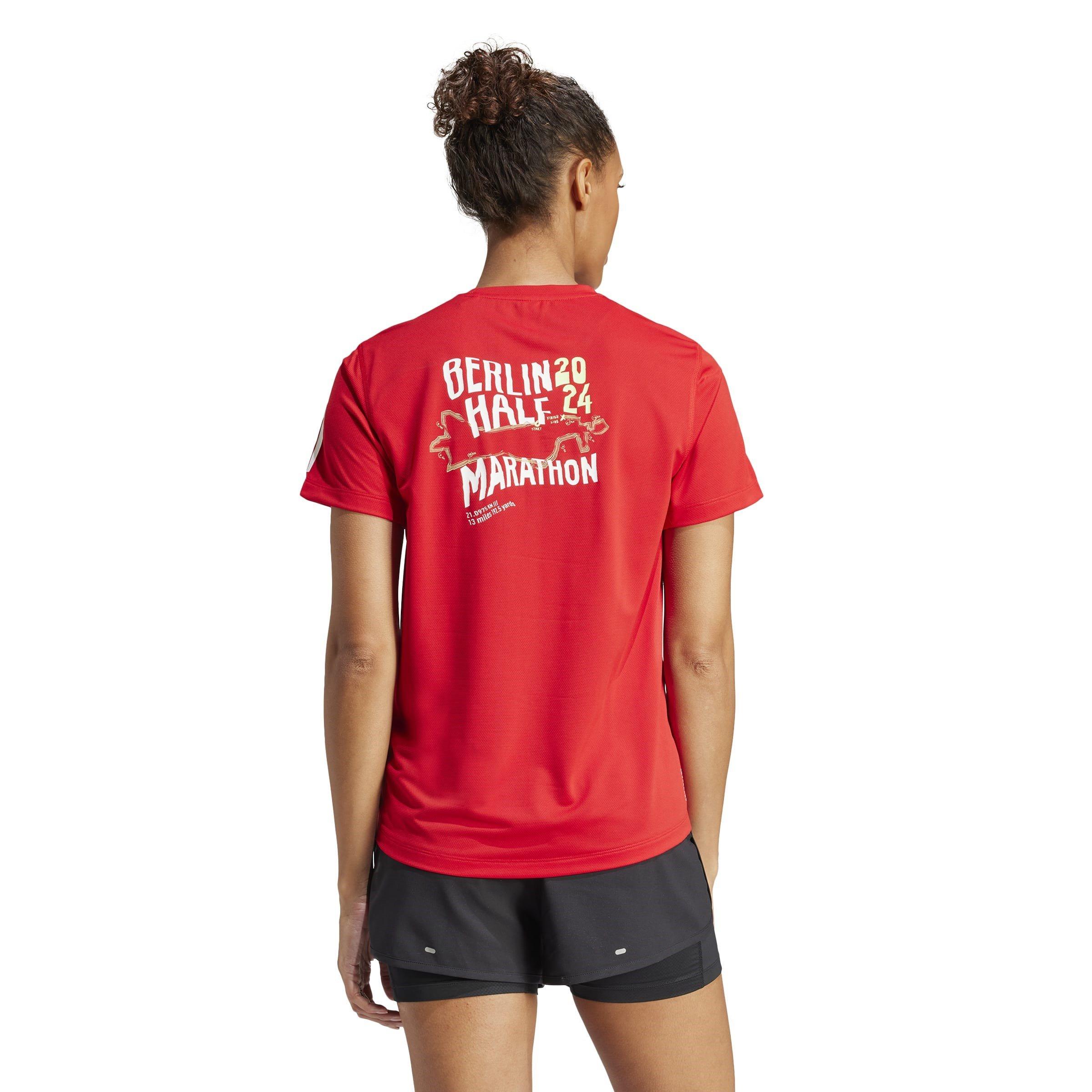Vermelho - adidas - Ber Half Short-Sleeve Performance Gym Top - 3