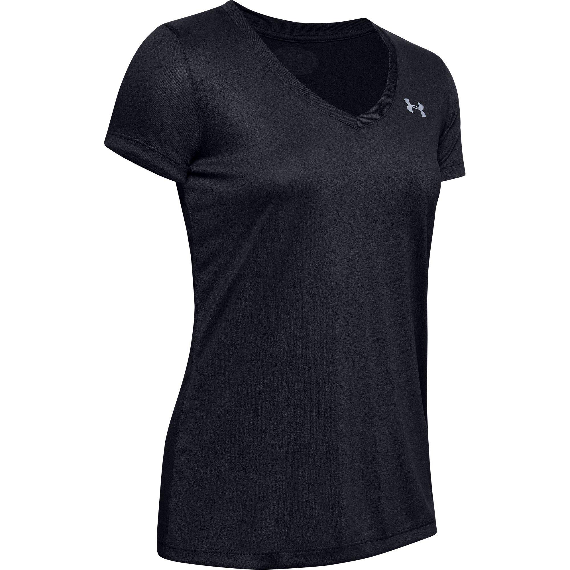 Under Armour Women's Tech™ V-Neck Short Sleeve - Black - 8 (XS)