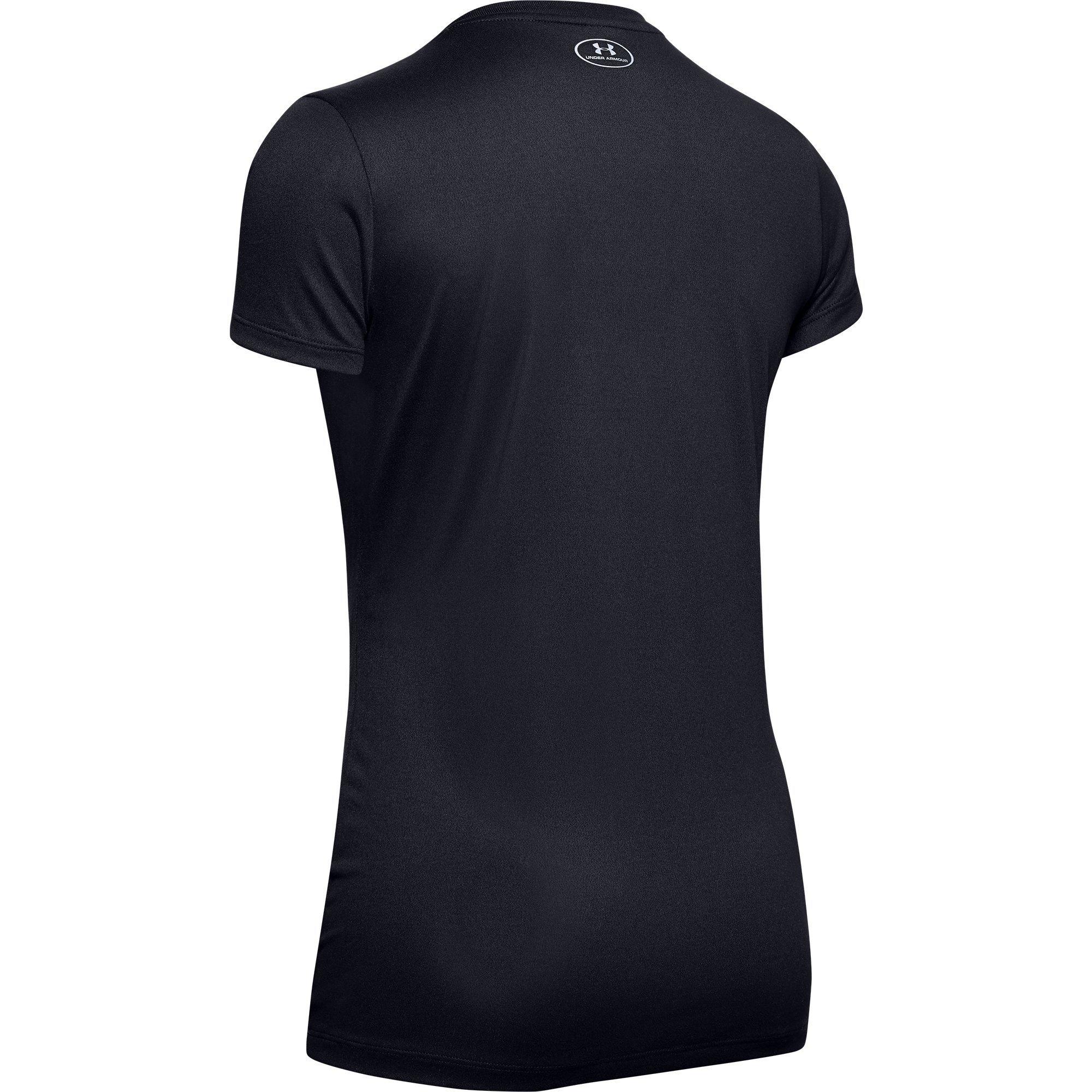 Schwarz - Under Armour - Tech™ V-Neck Short Sleeve Womens - 2