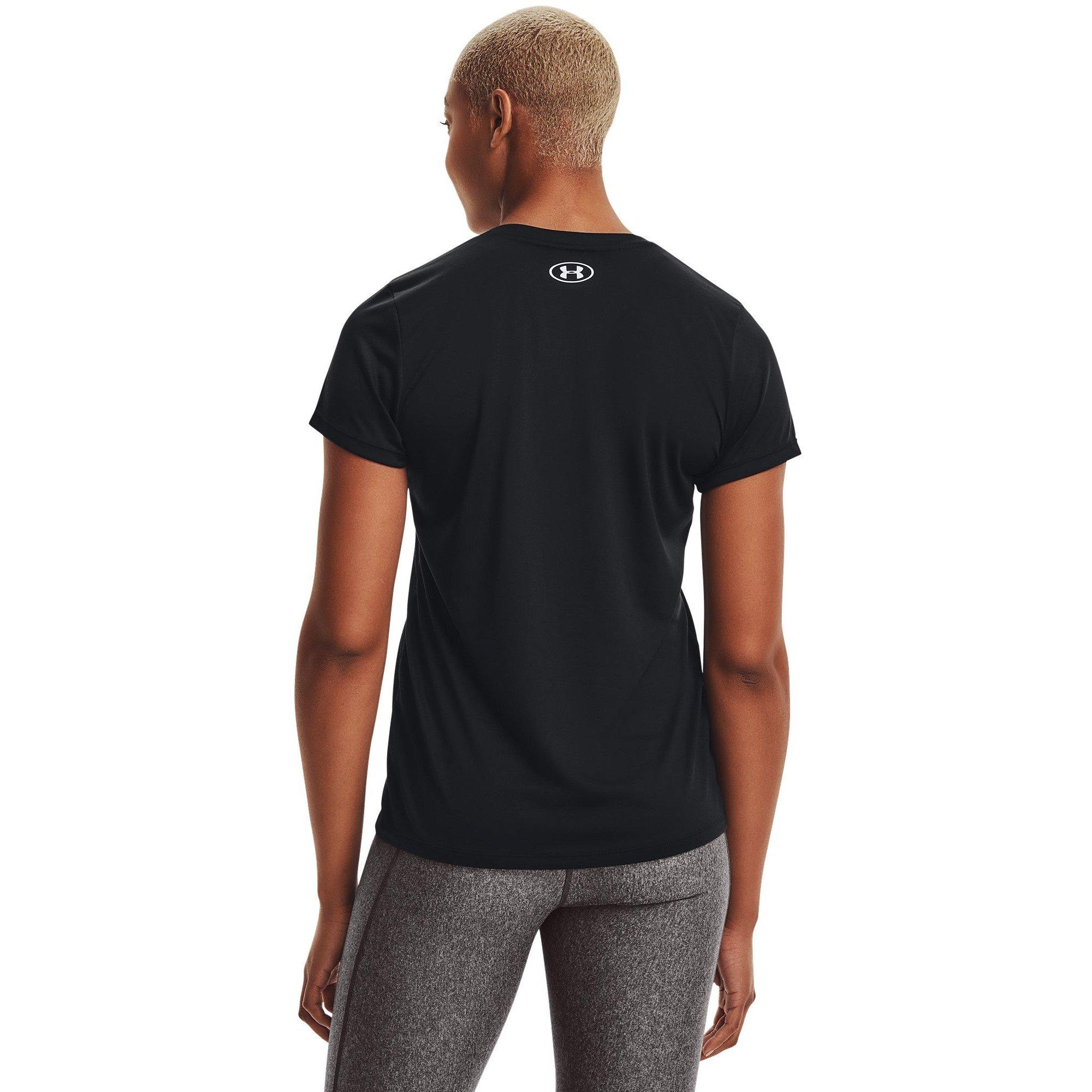 Schwarz - Under Armour - Tech™ V-Neck Short Sleeve Womens - 4
