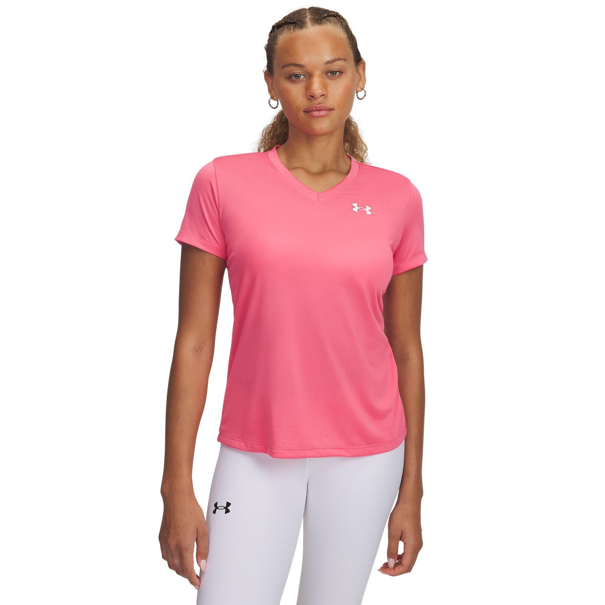 Under Armour Women's Tech™ V-Neck Short Sleeve - Super Pink - 10 (S)