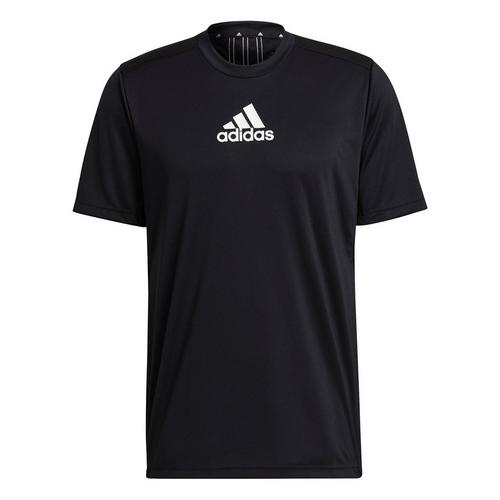 Black/White - adidas - Three Stripes Mens Performance T Shirt - 1