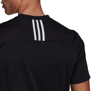 Black/White - adidas - Three Stripes Mens Performance T Shirt - 4