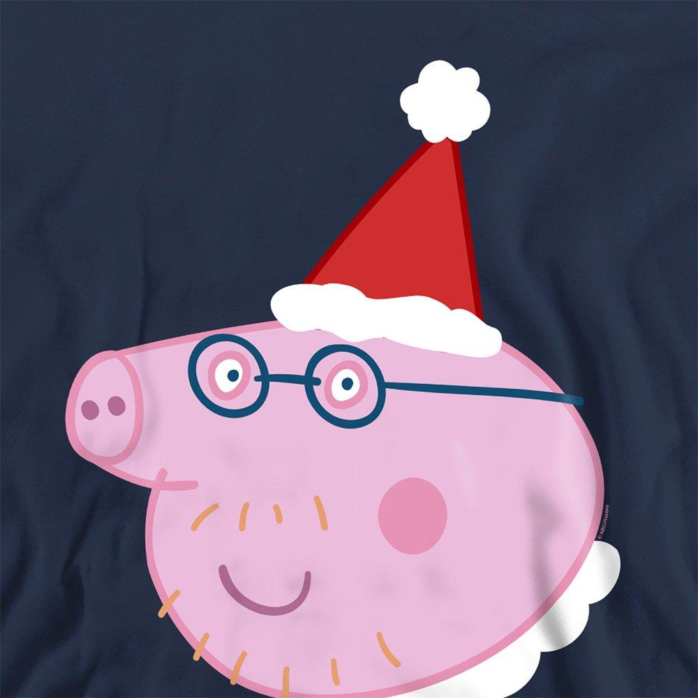 Navy - Hasbro - Peppa Pig Daddy Pig Santa Hat Sweatshirt Navy - 2