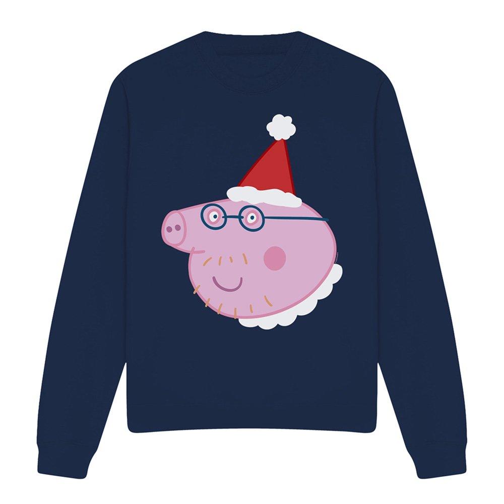Navy - Hasbro - Peppa Pig Daddy Pig Santa Hat Sweatshirt Navy - 4