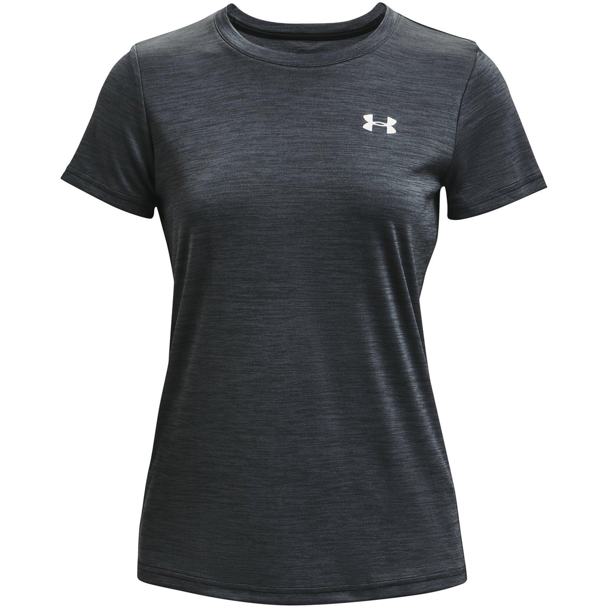 Blk/S.Gray/Silv - Under Armour - Under Velocity Twist Womens Performance T Shirt - 1