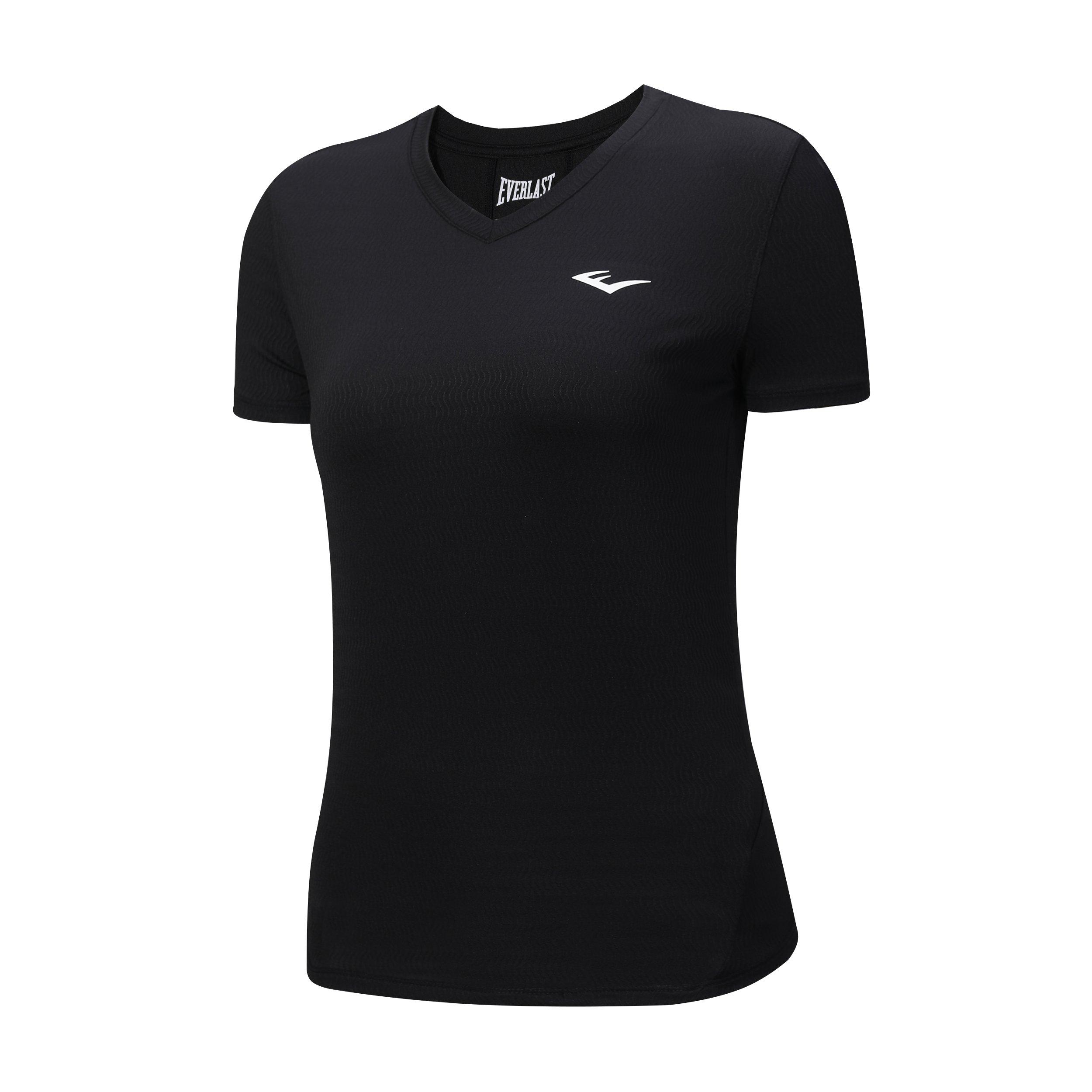 Black - Everlast - Womens Short Sleeve V-neck Tee - 2