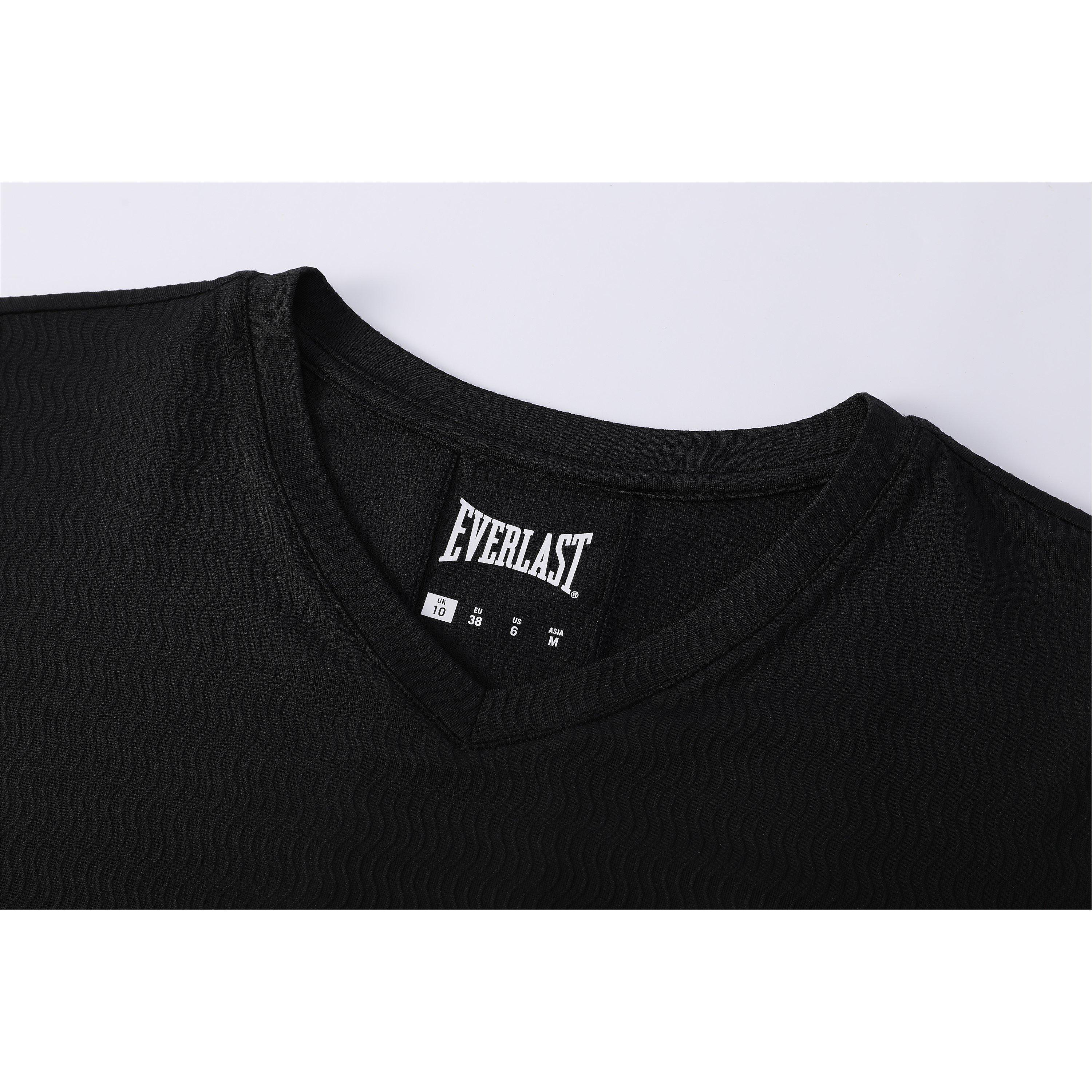 Black - Everlast - Womens Short Sleeve V-neck Tee - 4