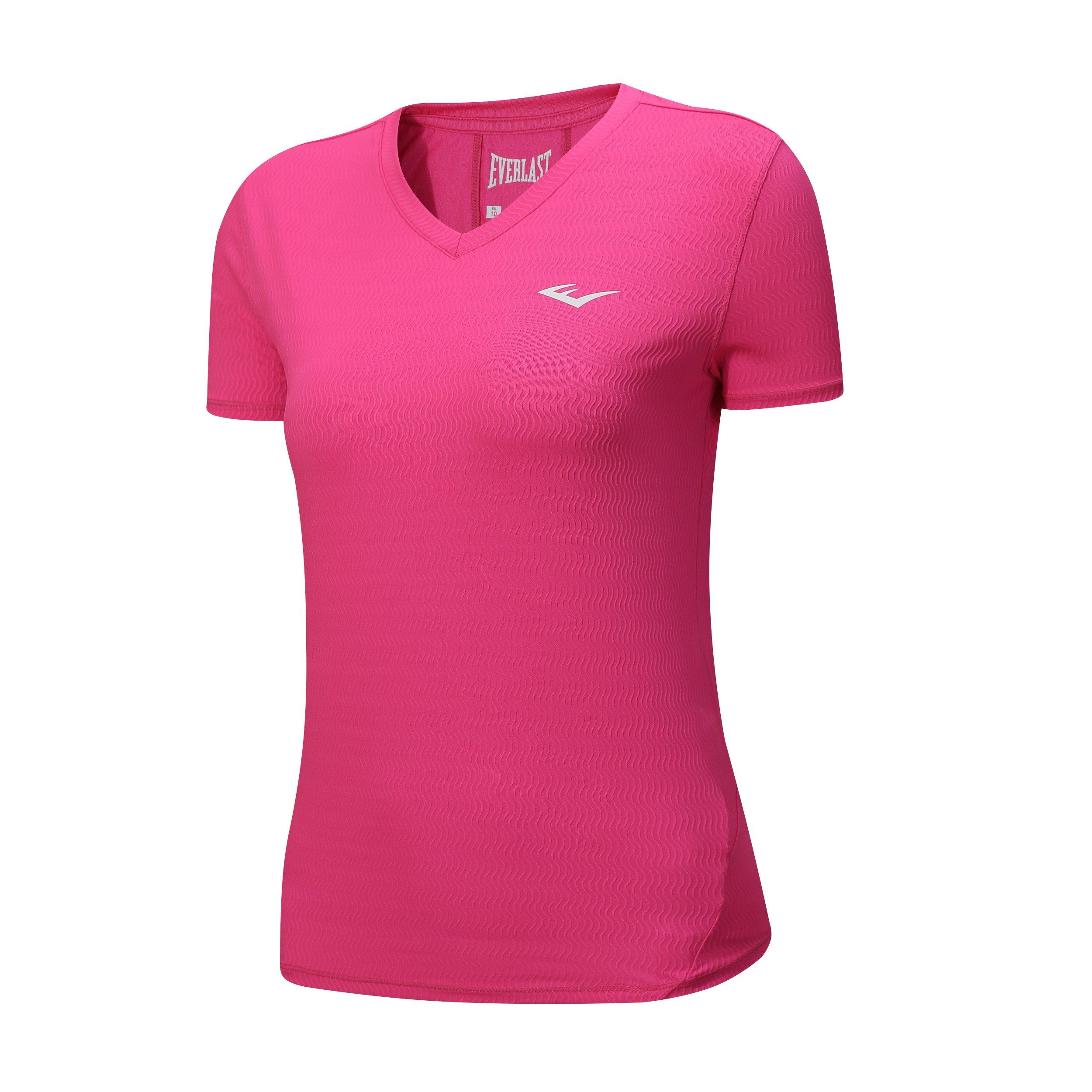 Rebel Pink - Everlast - Womens Short Sleeve V-neck Tee - 2