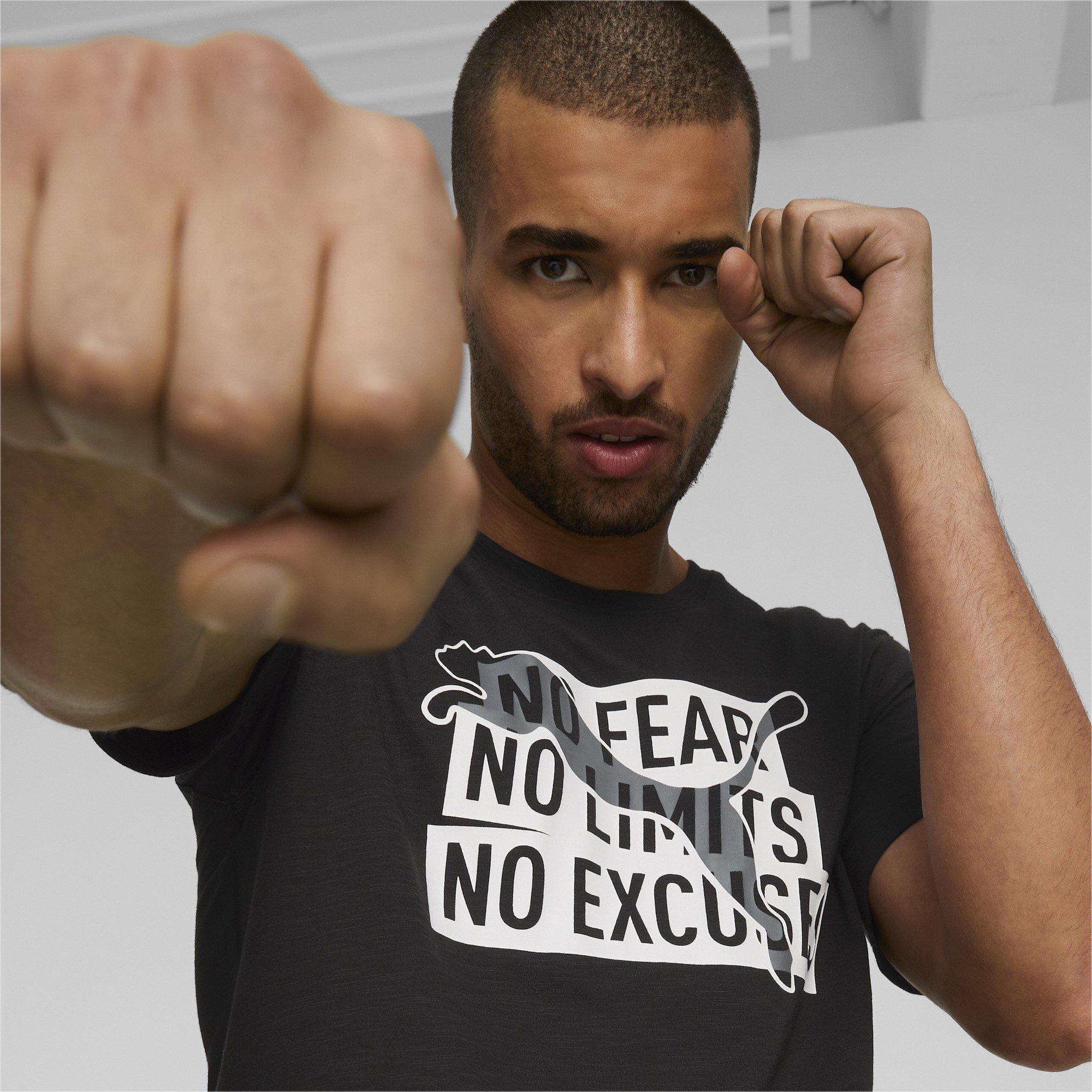 Puma Slogan Cat Graphic Mens Performance T Shirt Short Sleeve