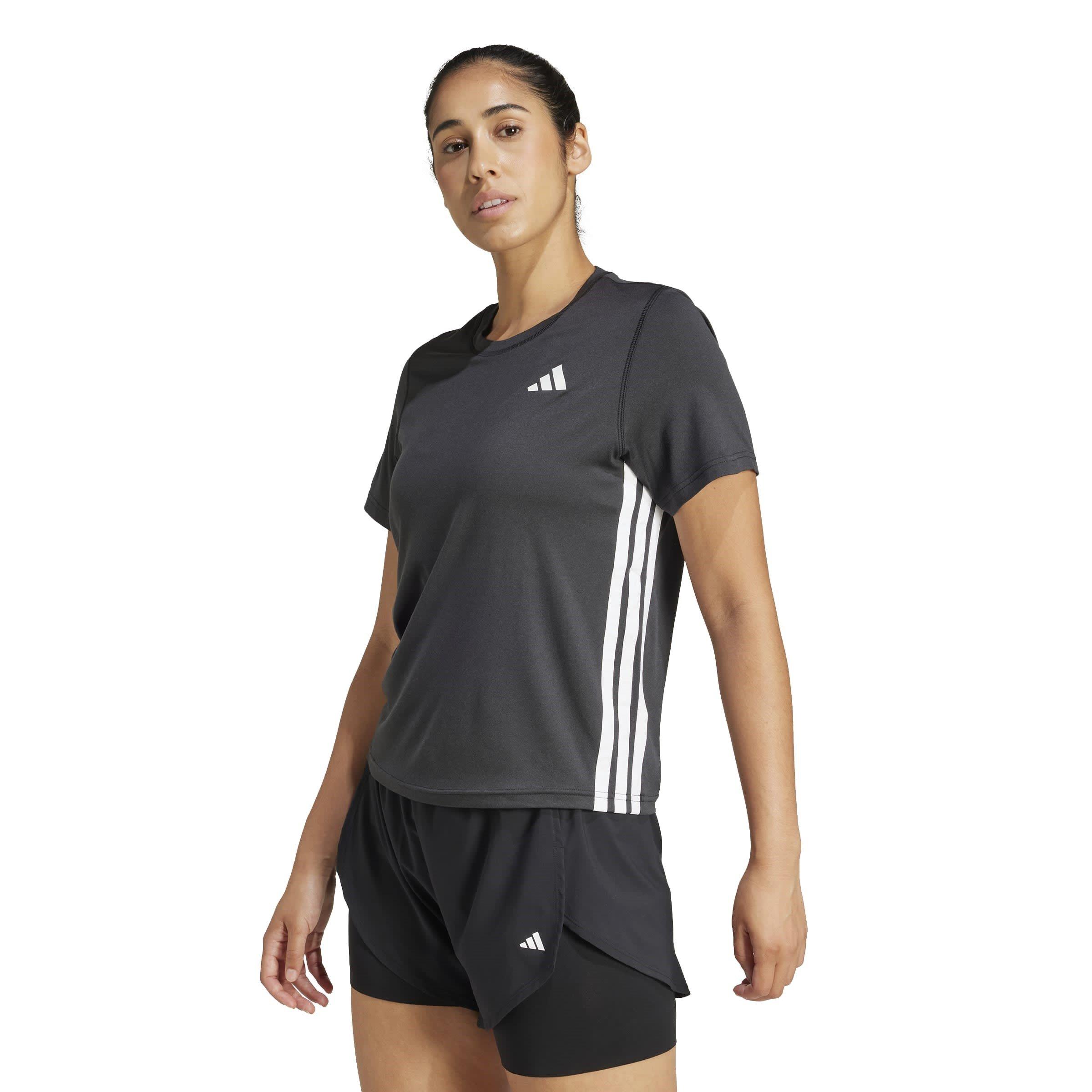 Black/White - adidas - Crew Short-Sleeve Performance Gym Top - 2