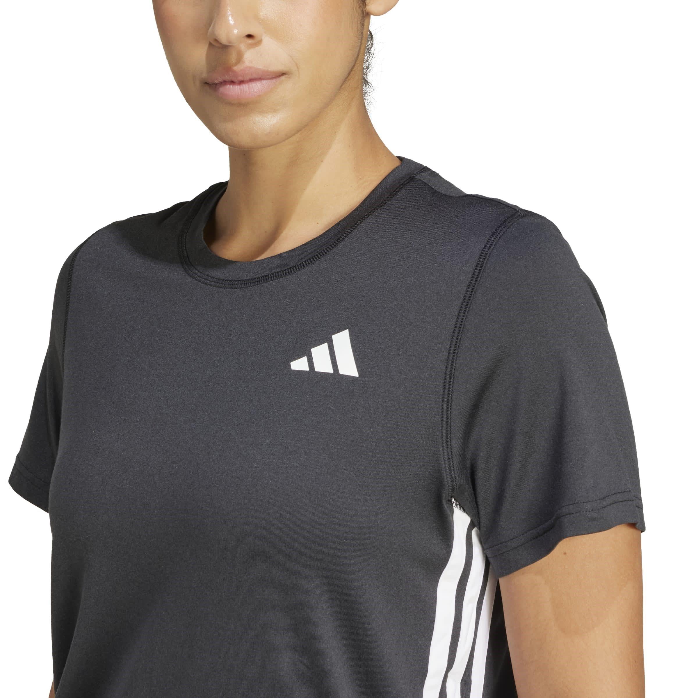 Black/White - adidas - Crew Short-Sleeve Performance Gym Top - 4