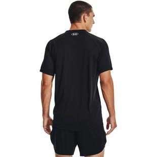 Black/White - Under Armour - Wordmark Velocity Mens Performance T Shirt - 3