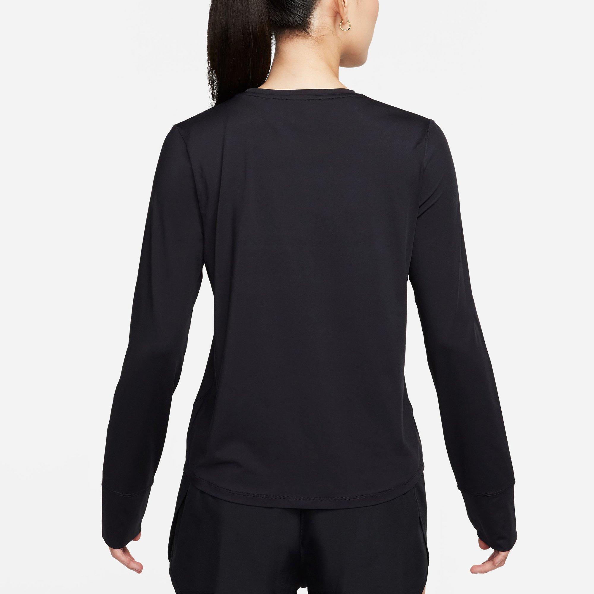 Black/Black - Nike - One Classic Womens Long Sleeve Performance T Shirt - 2