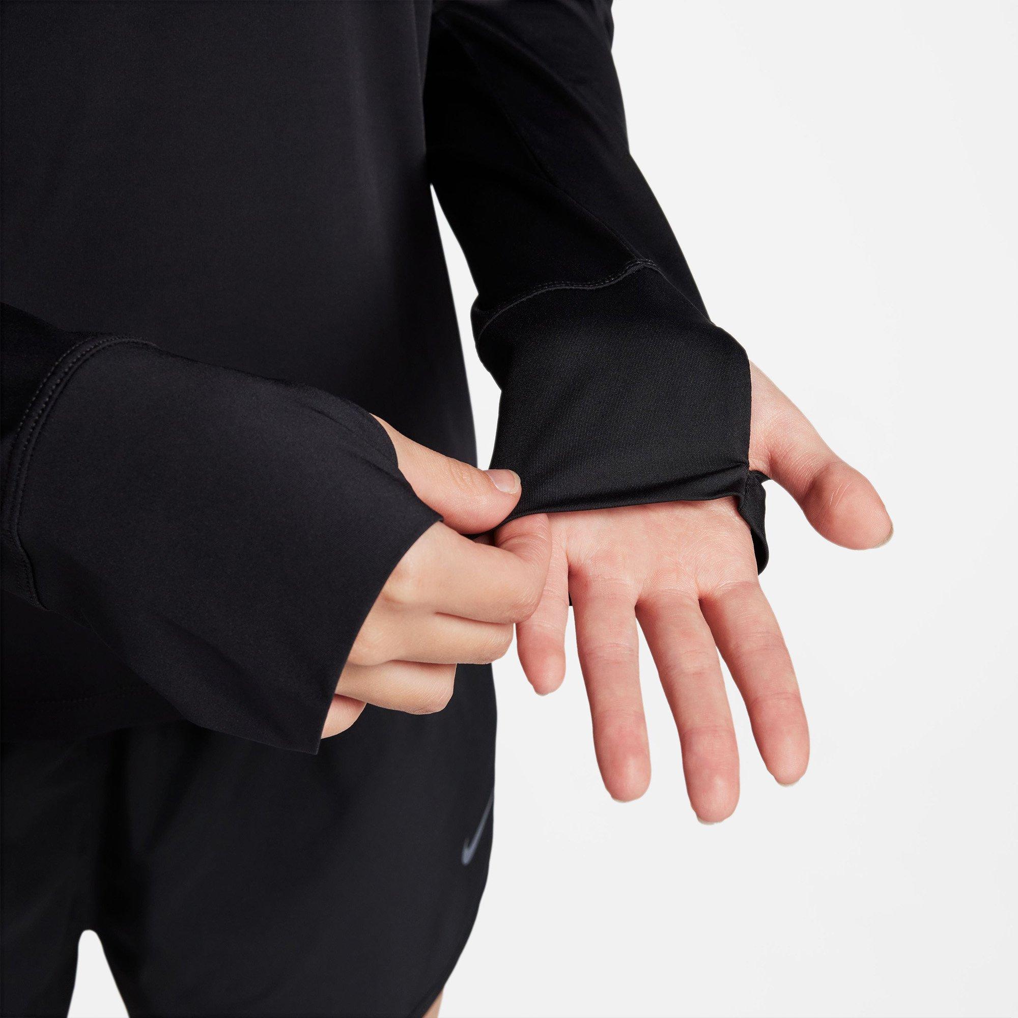 Black/Black - Nike - One Classic Womens Long Sleeve Performance T Shirt - 4