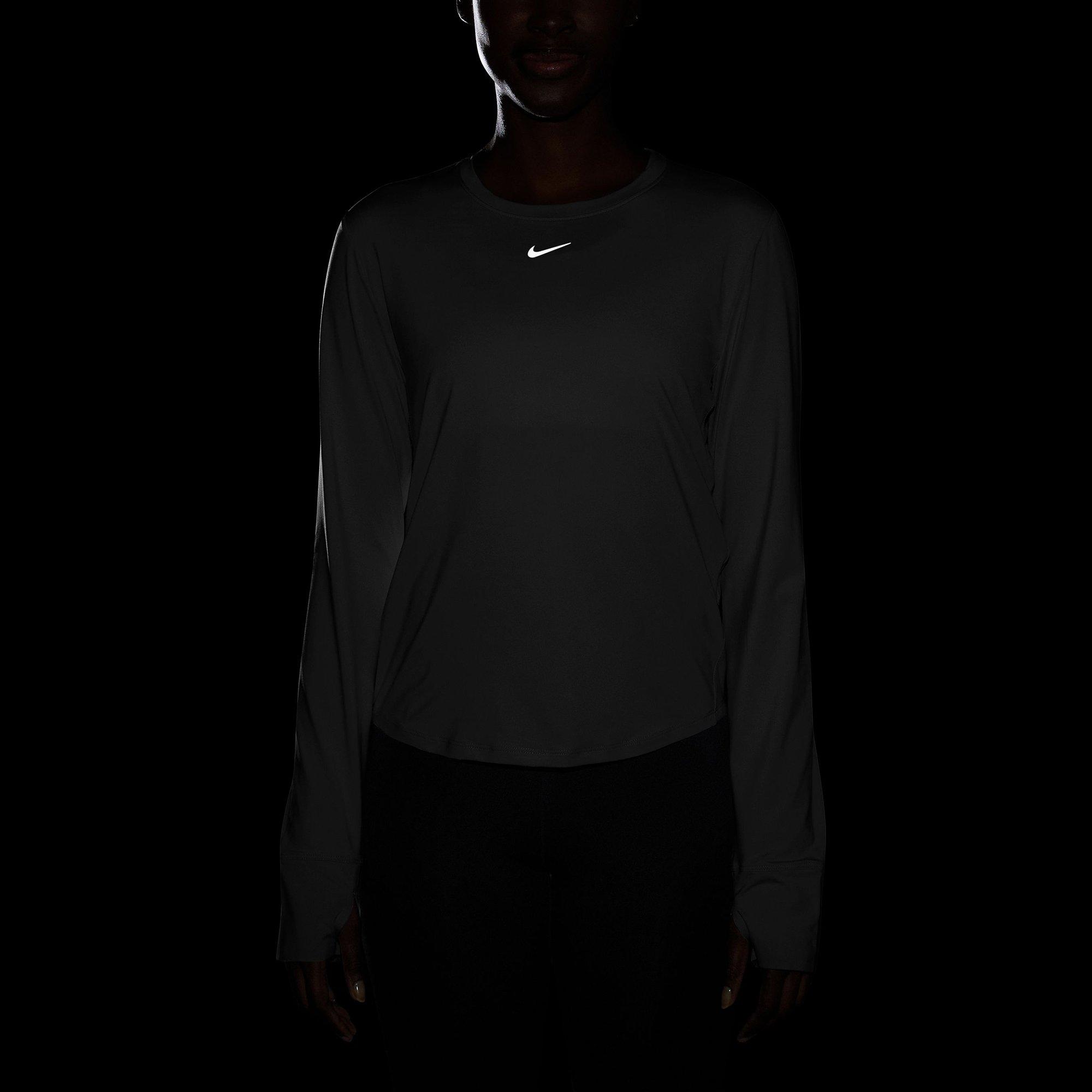White/Black - Nike - Nike One Classic Womens Long Sleeve Performance T Shirt - 7