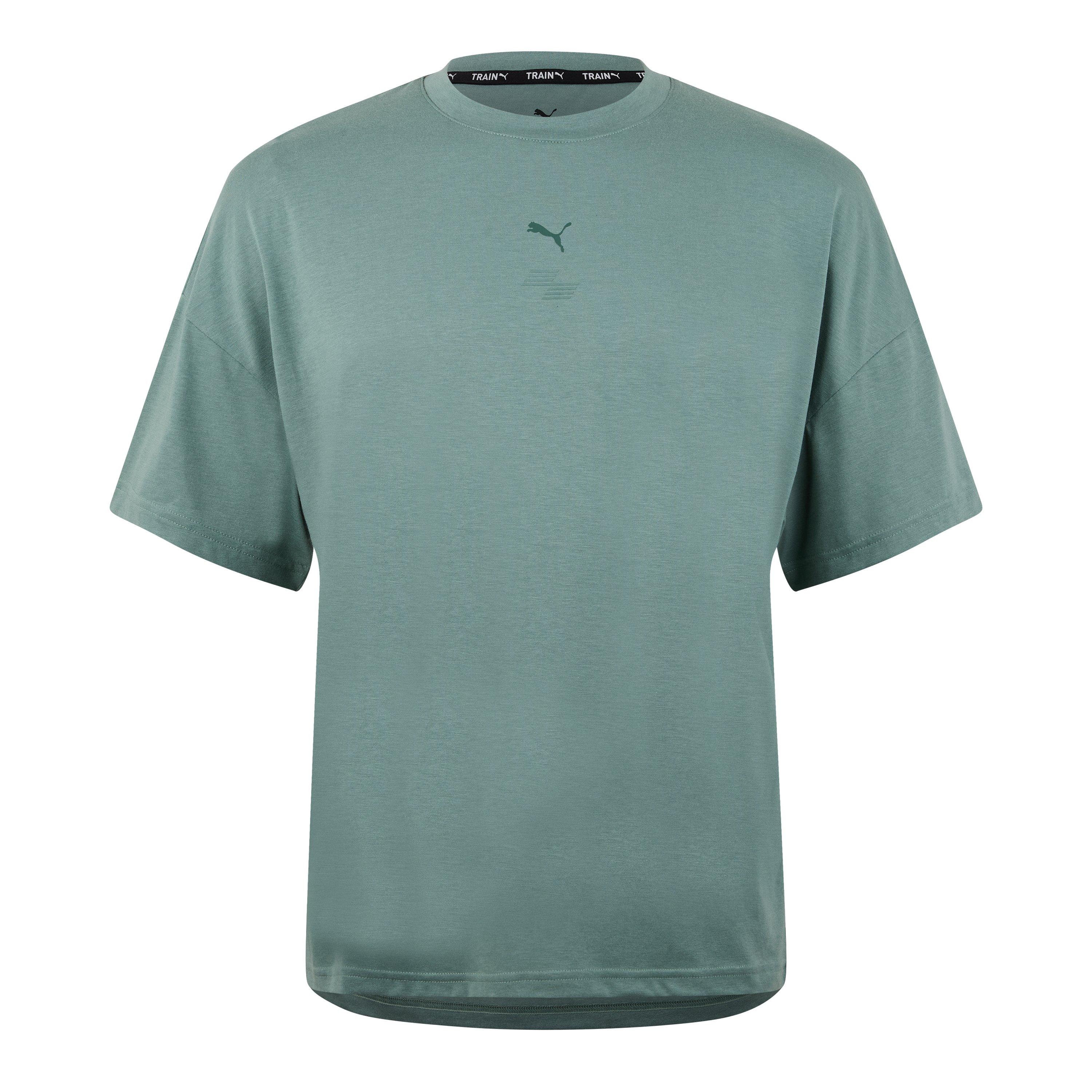 Mand/Grøn - Puma - Women's HYROX City Short-Sleeve Performance Gym Top - 1