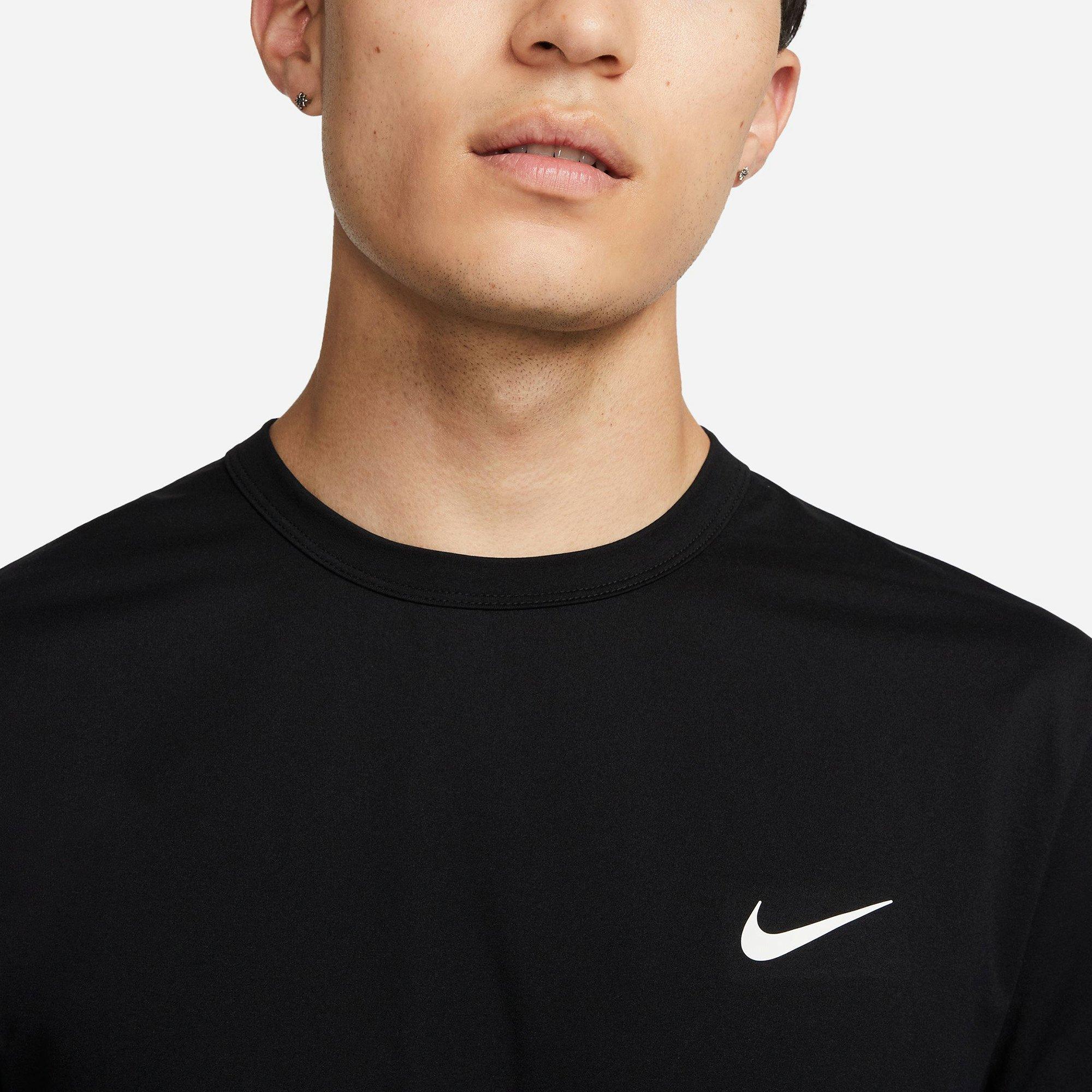 Black/White - Nike - Dri FIT UV Hyverse Mens Performance T-Shirt - 3