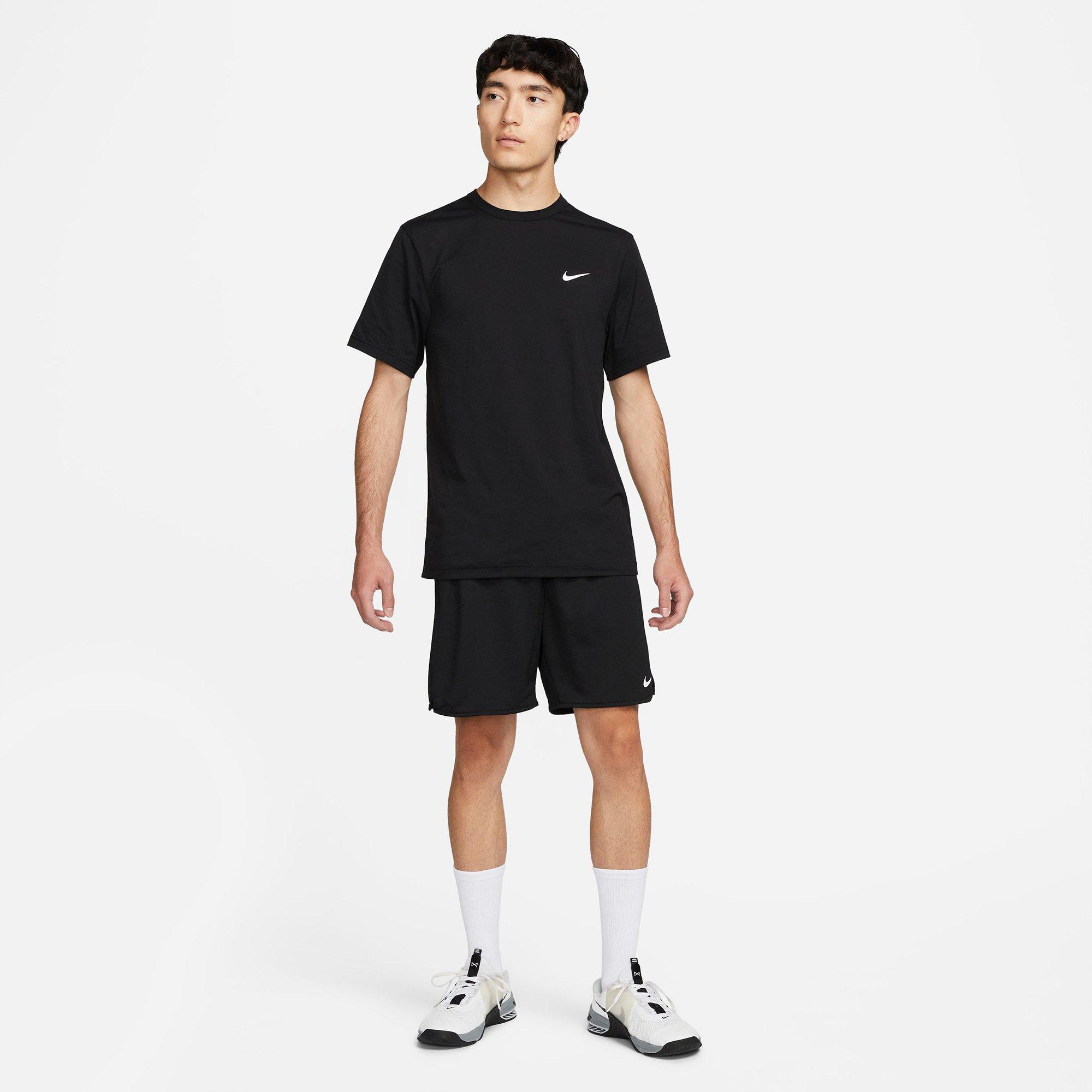Black/White - Nike - Dri FIT UV Hyverse Mens Performance T-Shirt - 5