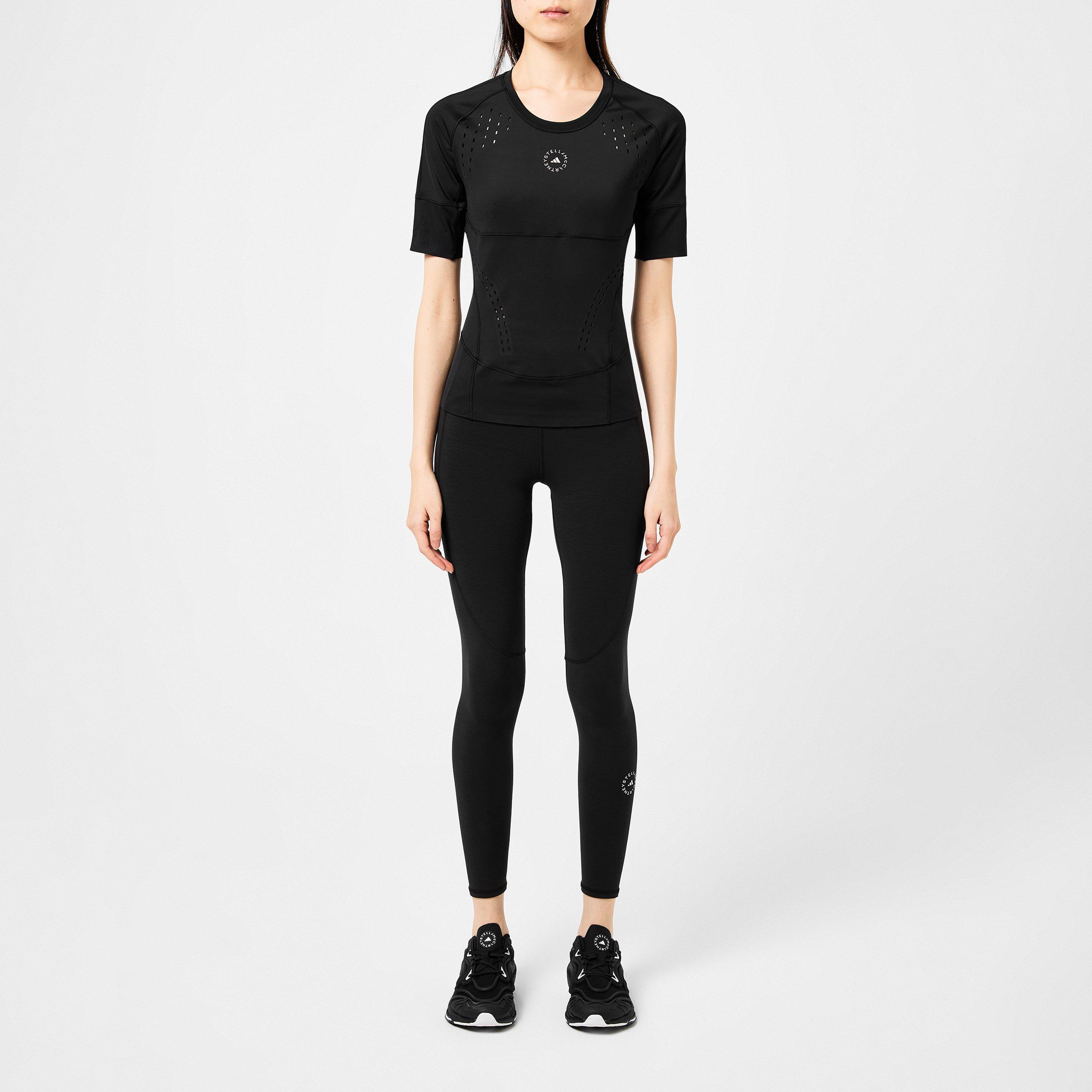 Black - adidas by Stella McCartney - Women's True Purpose Short-Sleeve Performance Gym Top - 4