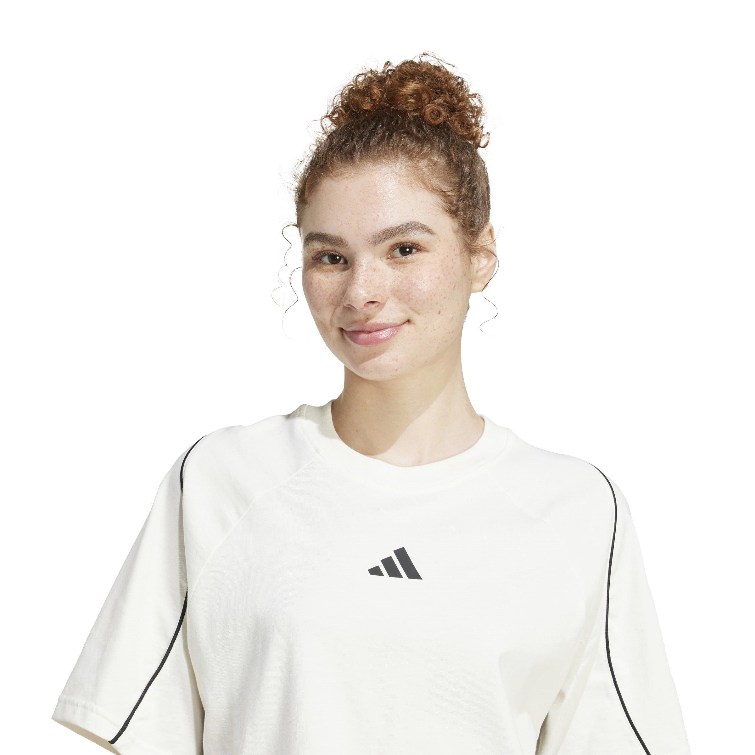 White/Black - adidas - Stadium 3-Stripes T-Shirt Womens - 5
