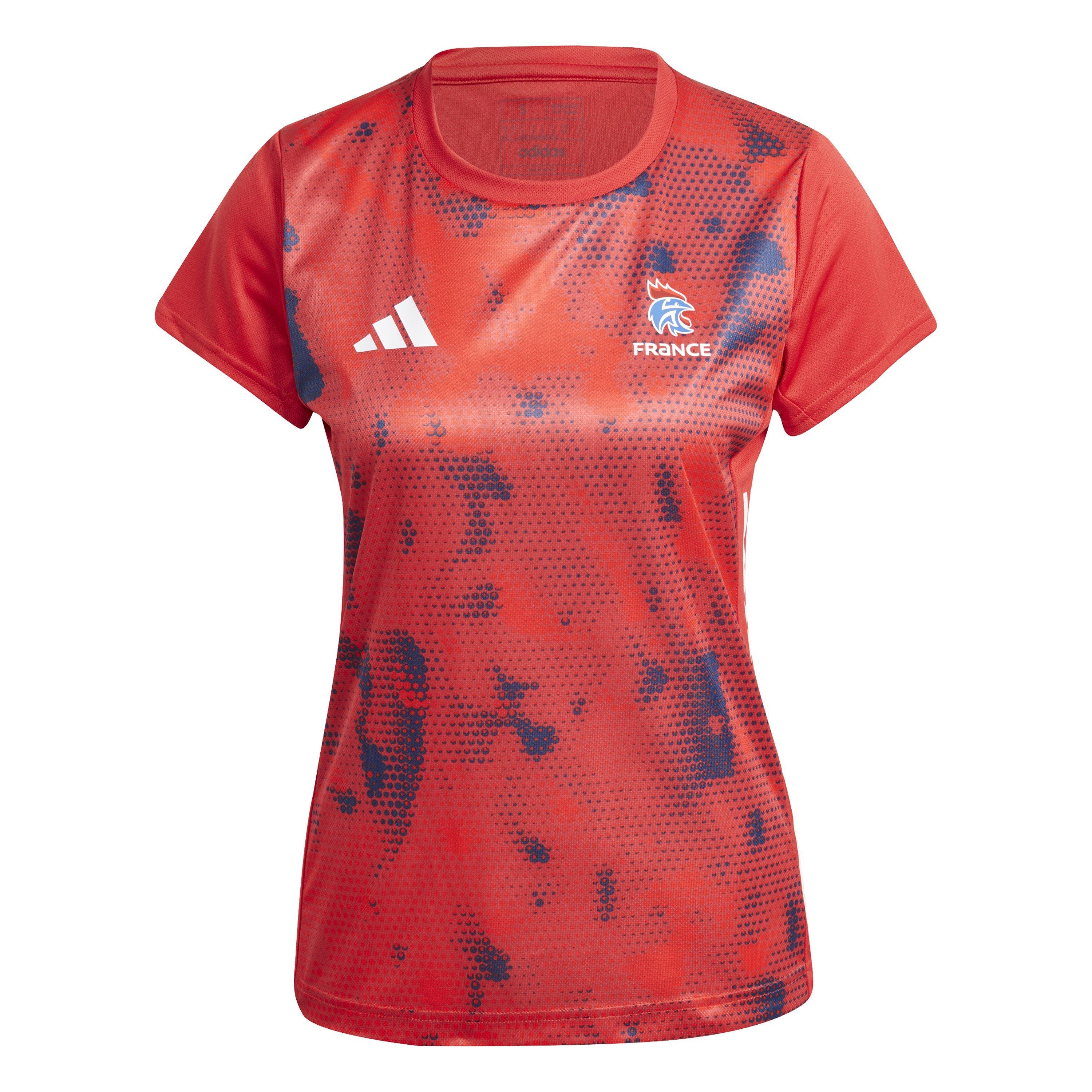 Team Colleg Red - adidas - Women's Short Sleeve Performance Gym Top - 1