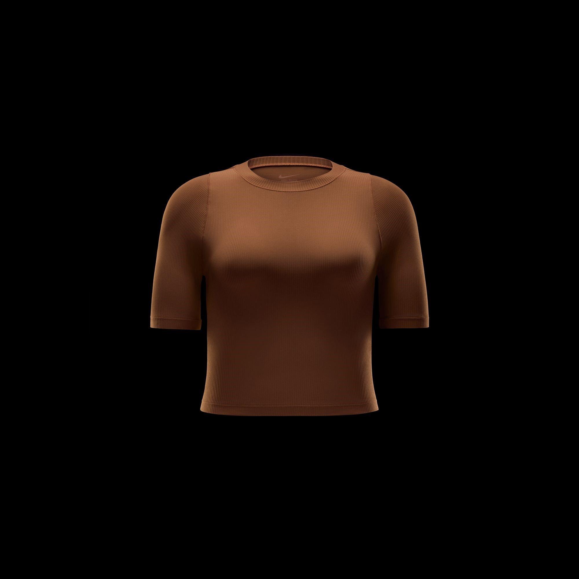 Tan/White - Nike - Zenvy Rib Top - 5