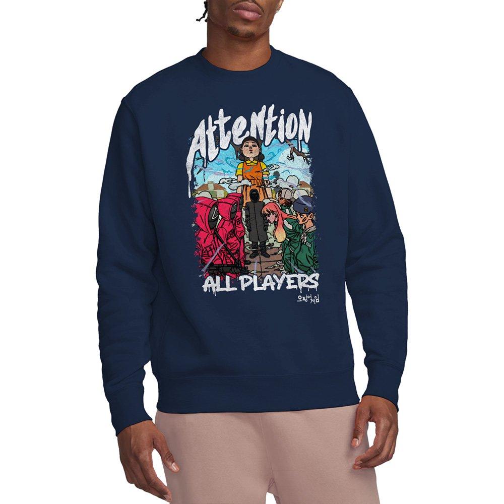 Navy - Squid Game - Squid Game - Season Three Attention Anime Sweatshi - 1