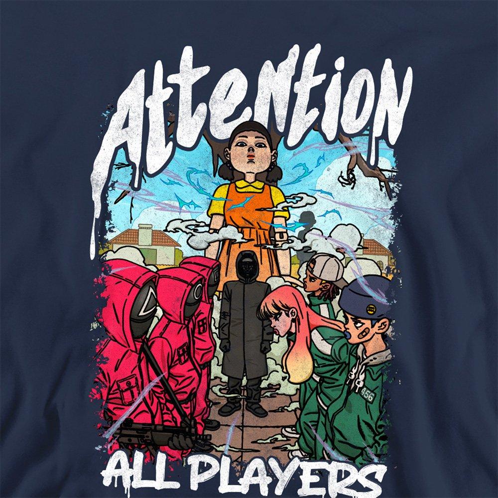 Navy - Squid Game - Squid Game - Season Three Attention Anime Sweatshi - 2