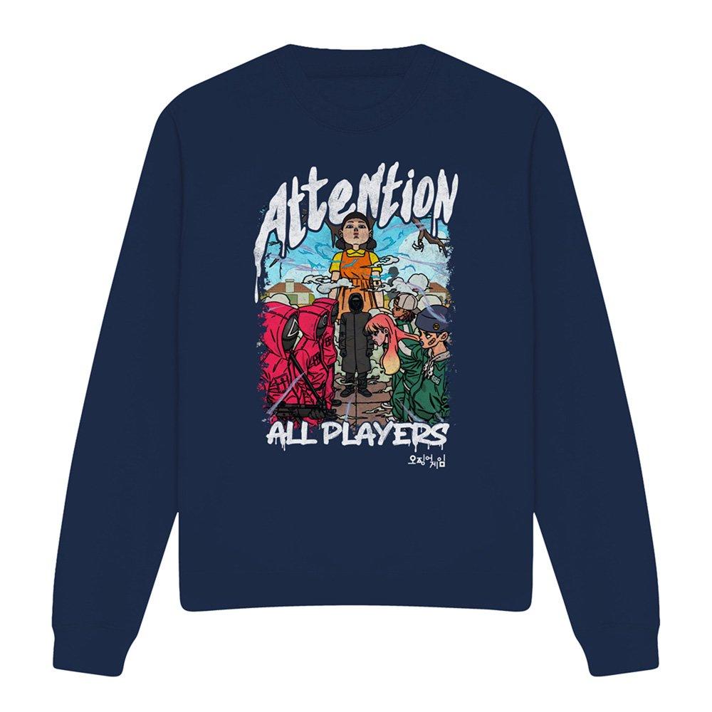 Navy - Squid Game - Squid Game - Season Three Attention Anime Sweatshi - 4