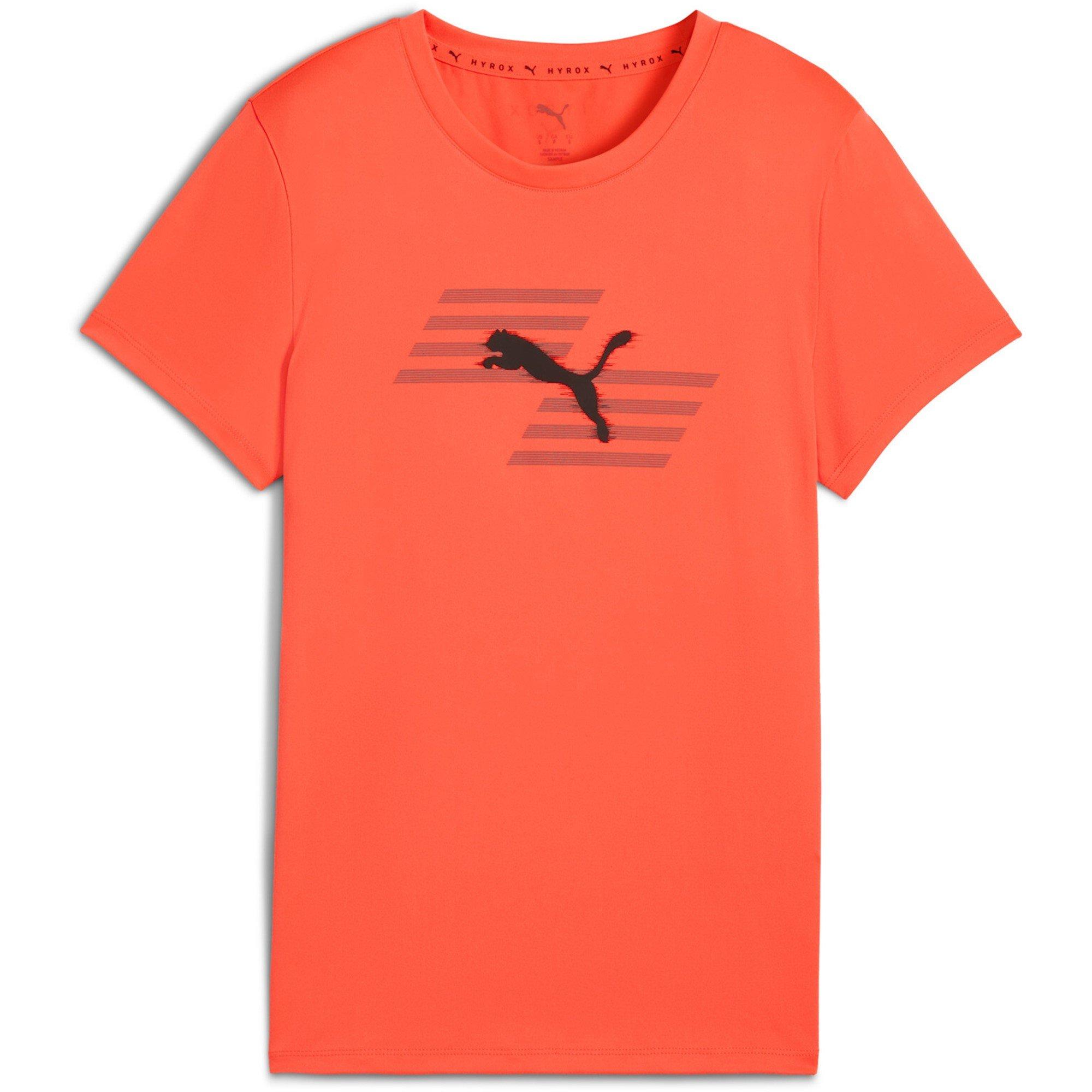 Puma Women's Hyrox Short-Sleeve Performance Gym Top - Glowing Red - 14 (L)