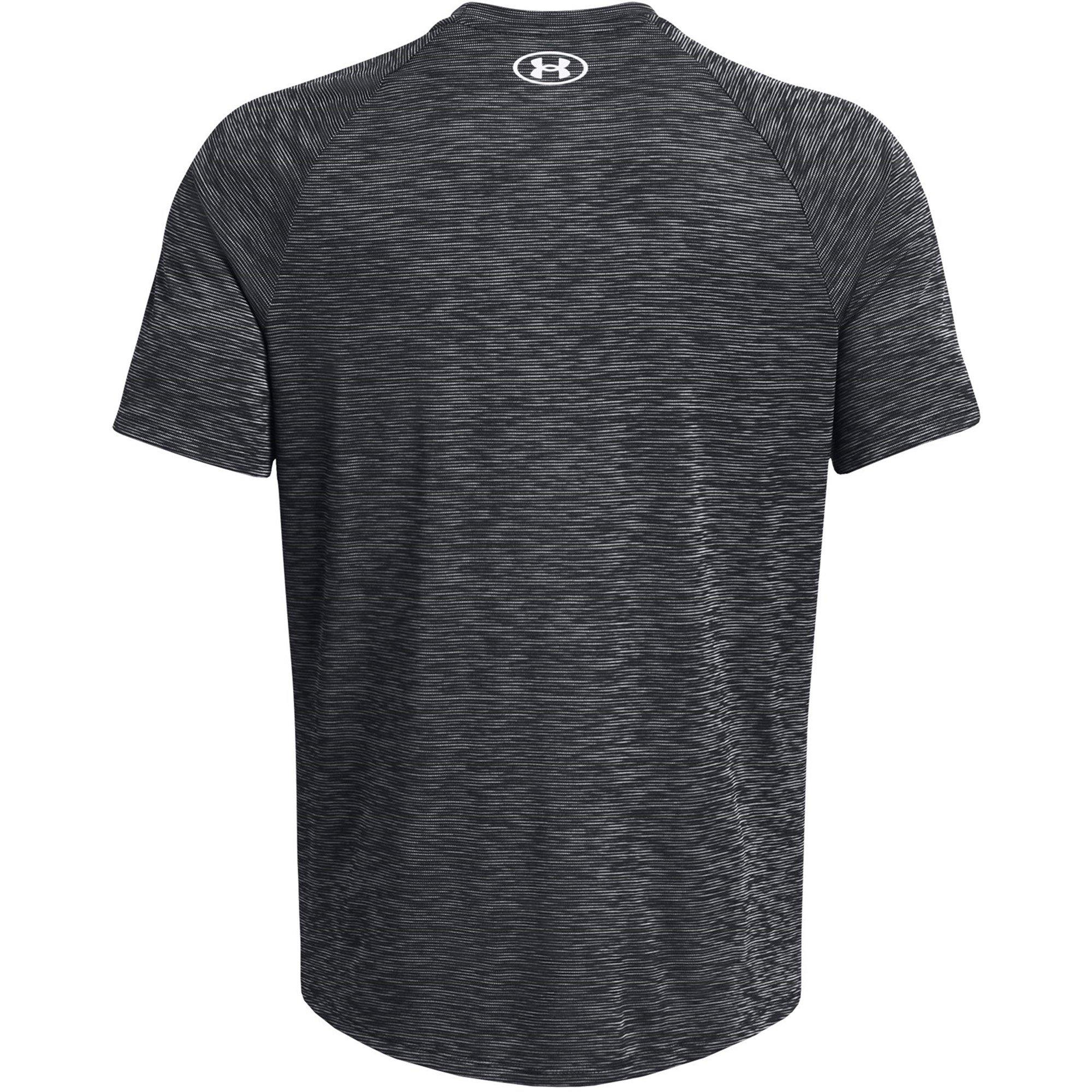 Black/White - Under Armour - Tech Textured Short-Sleeve Performance Gym Top - 5