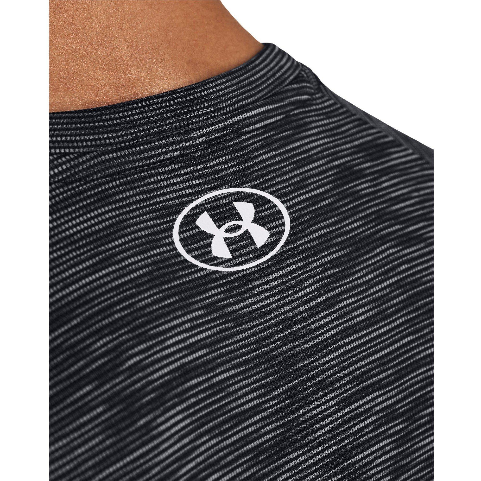 Black/White - Under Armour - Men's Tech Textured Short-Sleeve Performance Gym Top - 5