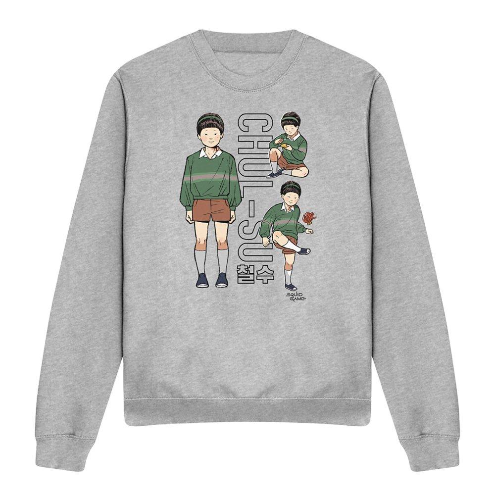 Grey - Squid Game - Squid Game - Season Three Vintage Chul-Su Sweatshi - 4