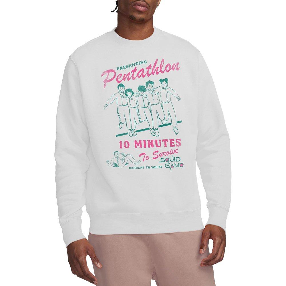 White - Squid Game - SQUID GAME PENTATHLON RACE COMIC Sweatshirt White - 1