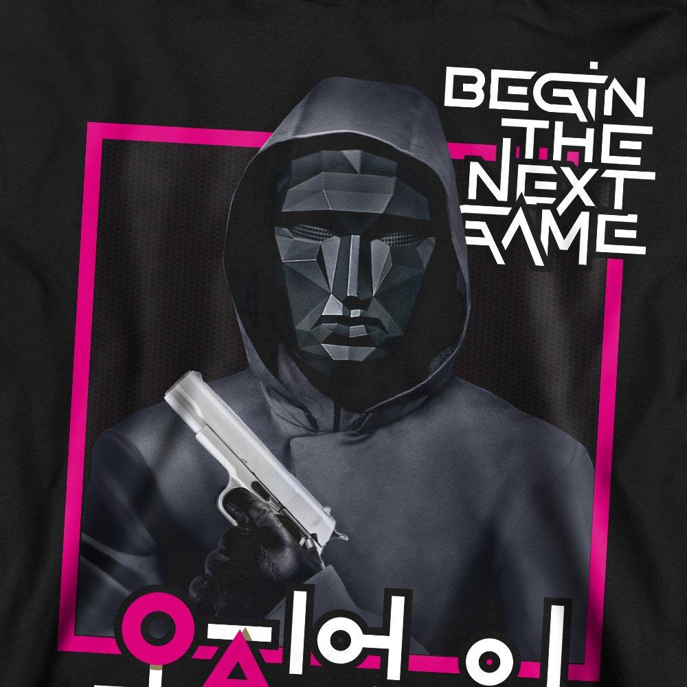 Black - Squid Game - SQUID GAME FRONT MAN KOREAN LOGO Sweatshirt Black - 2