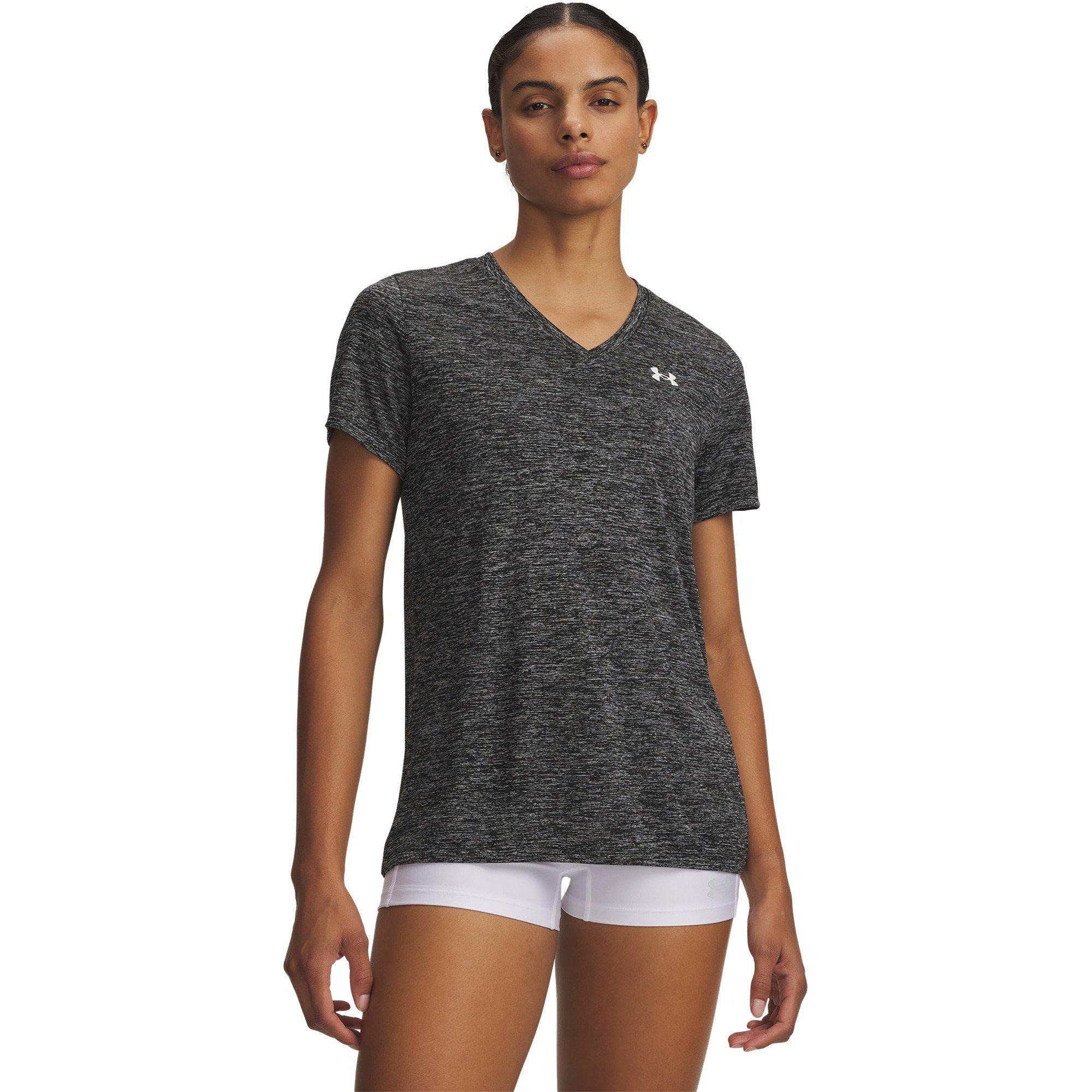 Zwart - Under Armour - Tech™ Twist V-Neck Short Sleeve Womens - 3