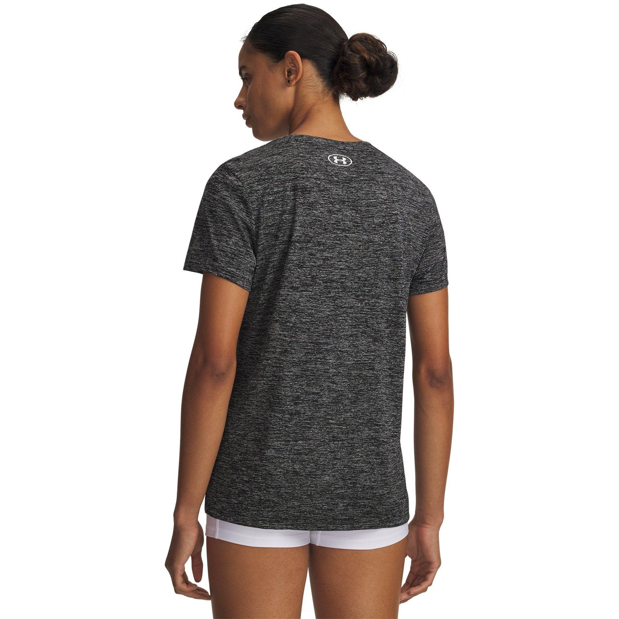 Zwart - Under Armour - Tech™ Twist V-Neck Short Sleeve Womens - 4