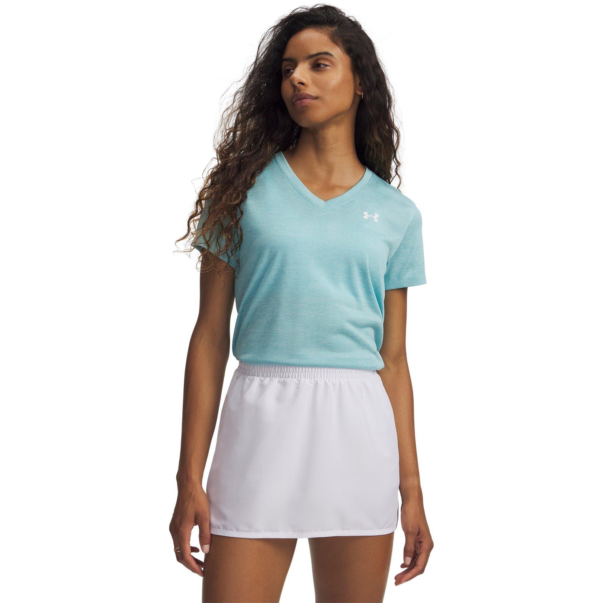 Under Armour Women's Tech™ Twist V-Neck Short Sleeve - Blue Haze - 14 (L)