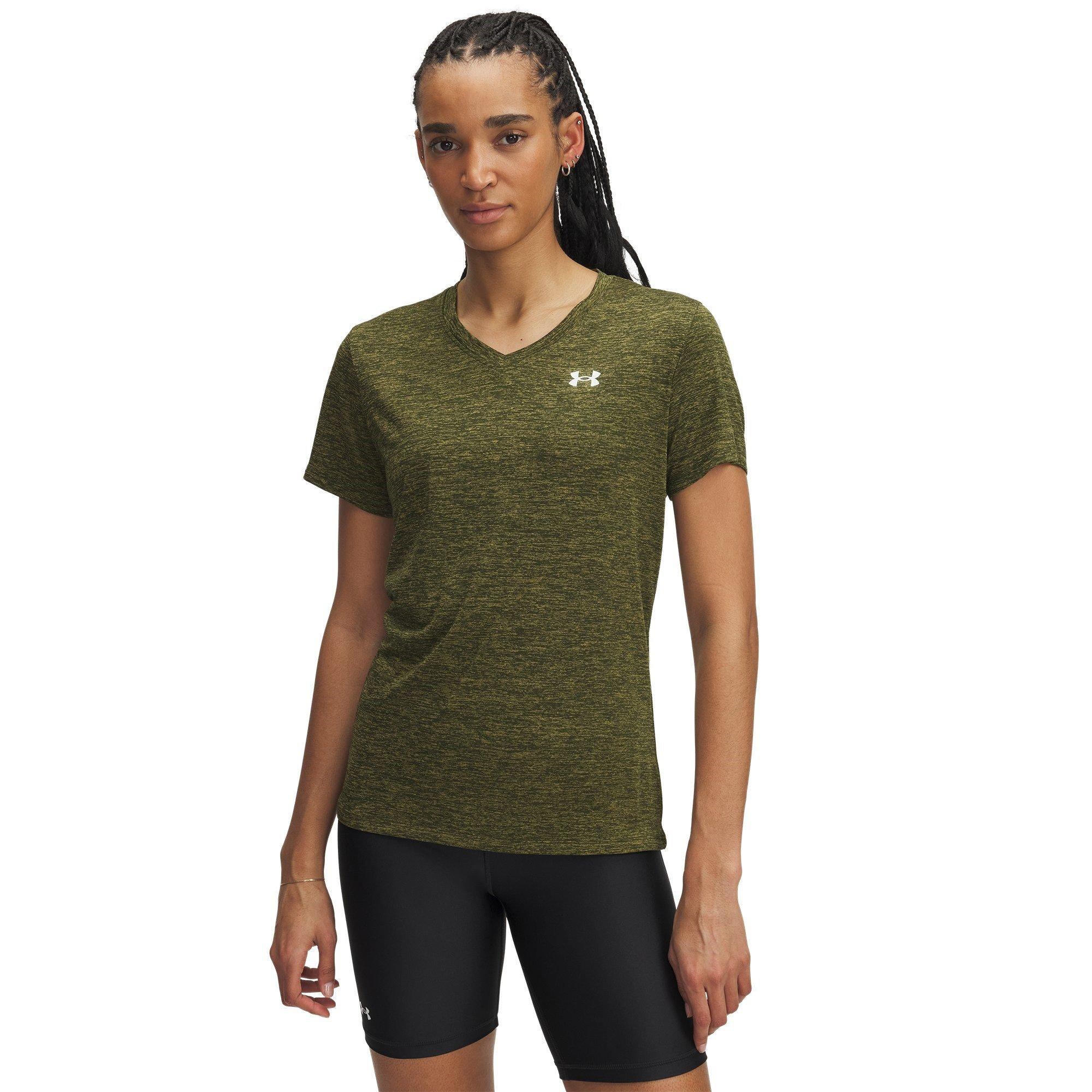 Under Armour Women's Tech™ Twist V-Neck Short Sleeve - Exped Green - 16 (XL)