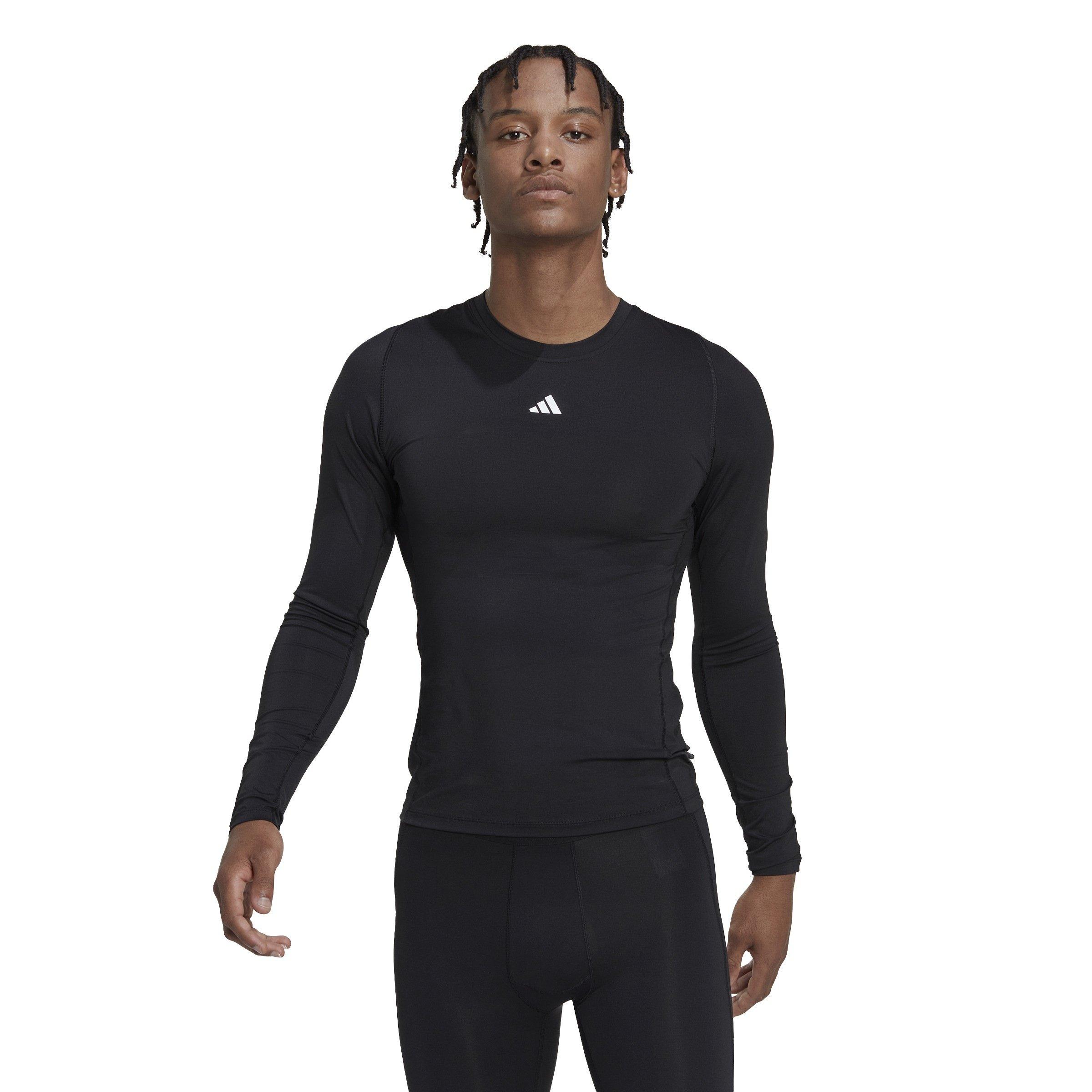 Black - adidas - Tech Fit Mens Long Sleeve Performance T Shirt - 2
