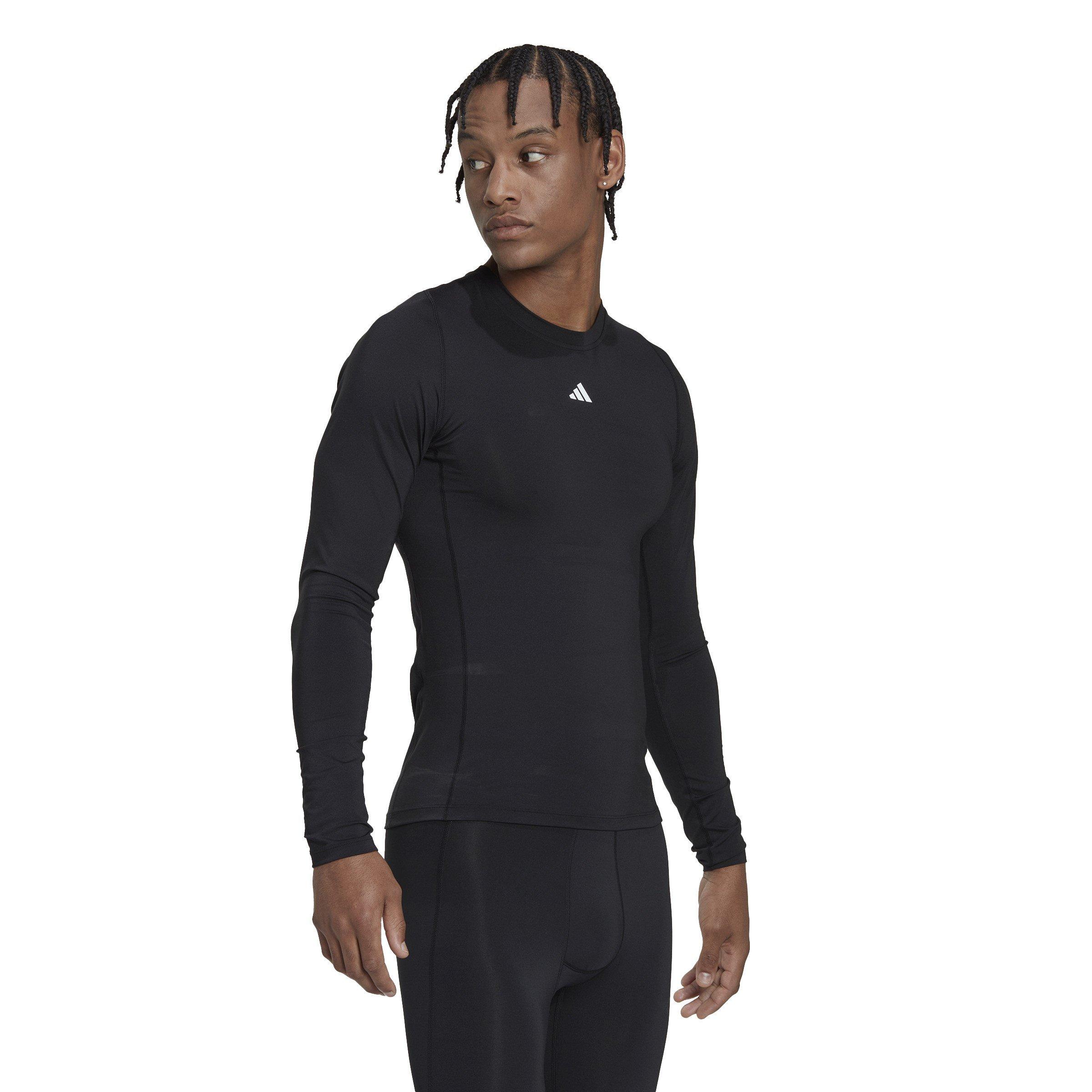 Black - adidas - Tech Fit Mens Long Sleeve Performance T Shirt - 5