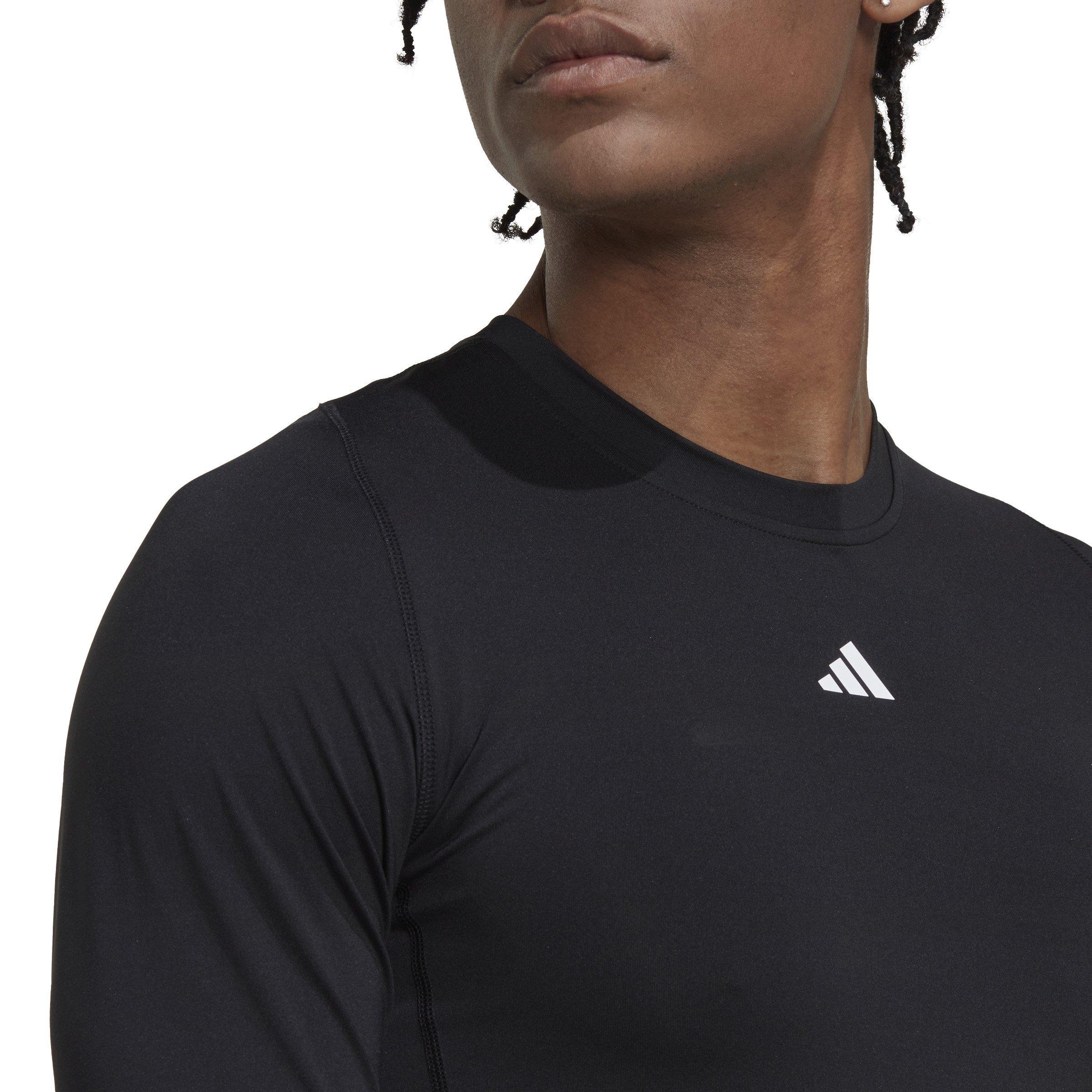 Black - adidas - Tech Fit Mens Long Sleeve Performance T Shirt - 6