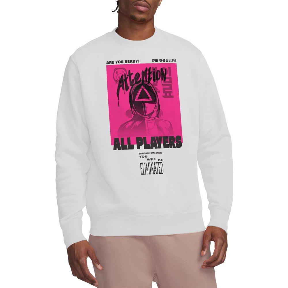 White - Squid Game - SQUID GAME ATTENTION GUARD Sweatshirt White - 1