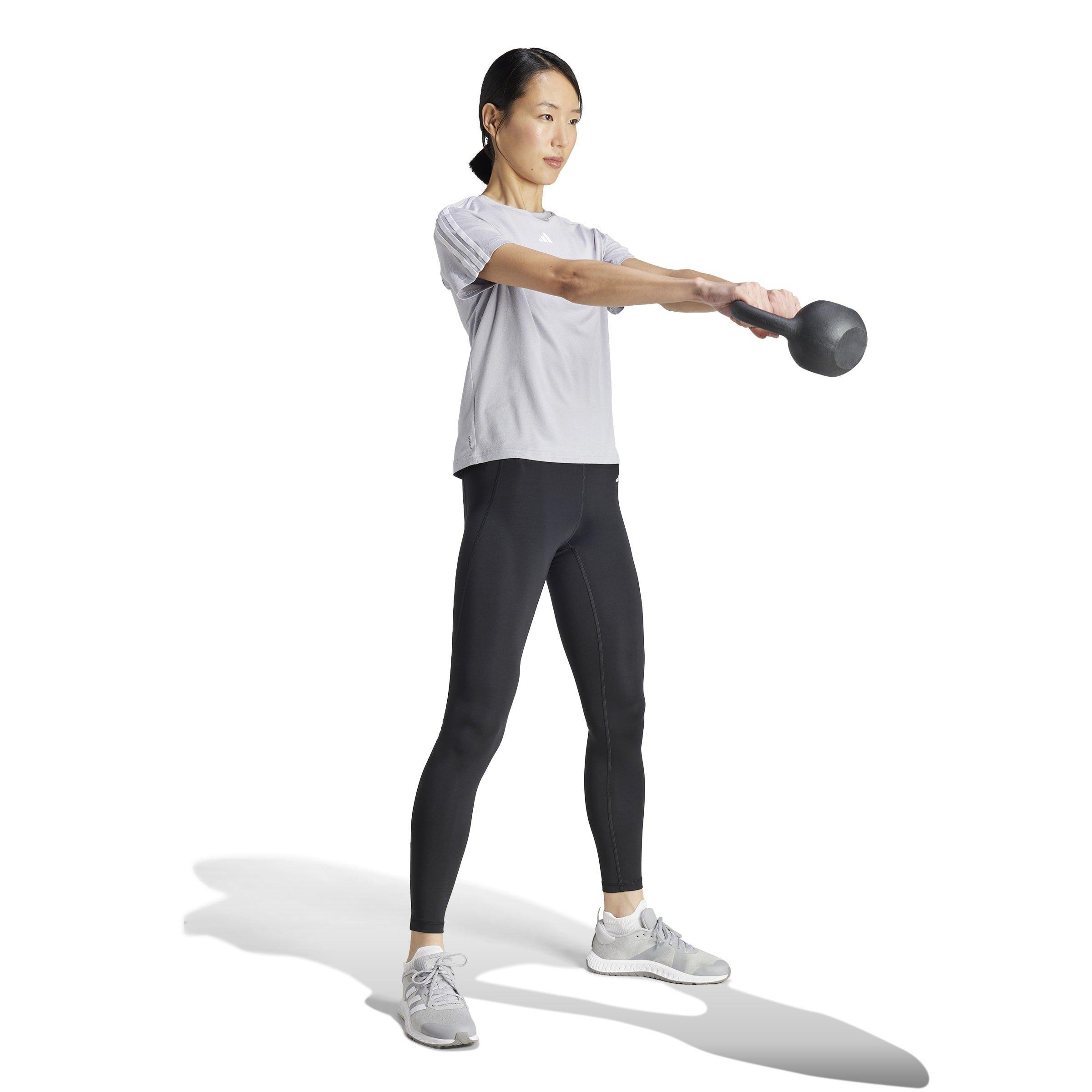 Glory Grey - adidas - Aeroready Train Essentials 3 Stripes Womens T Shirt - 4