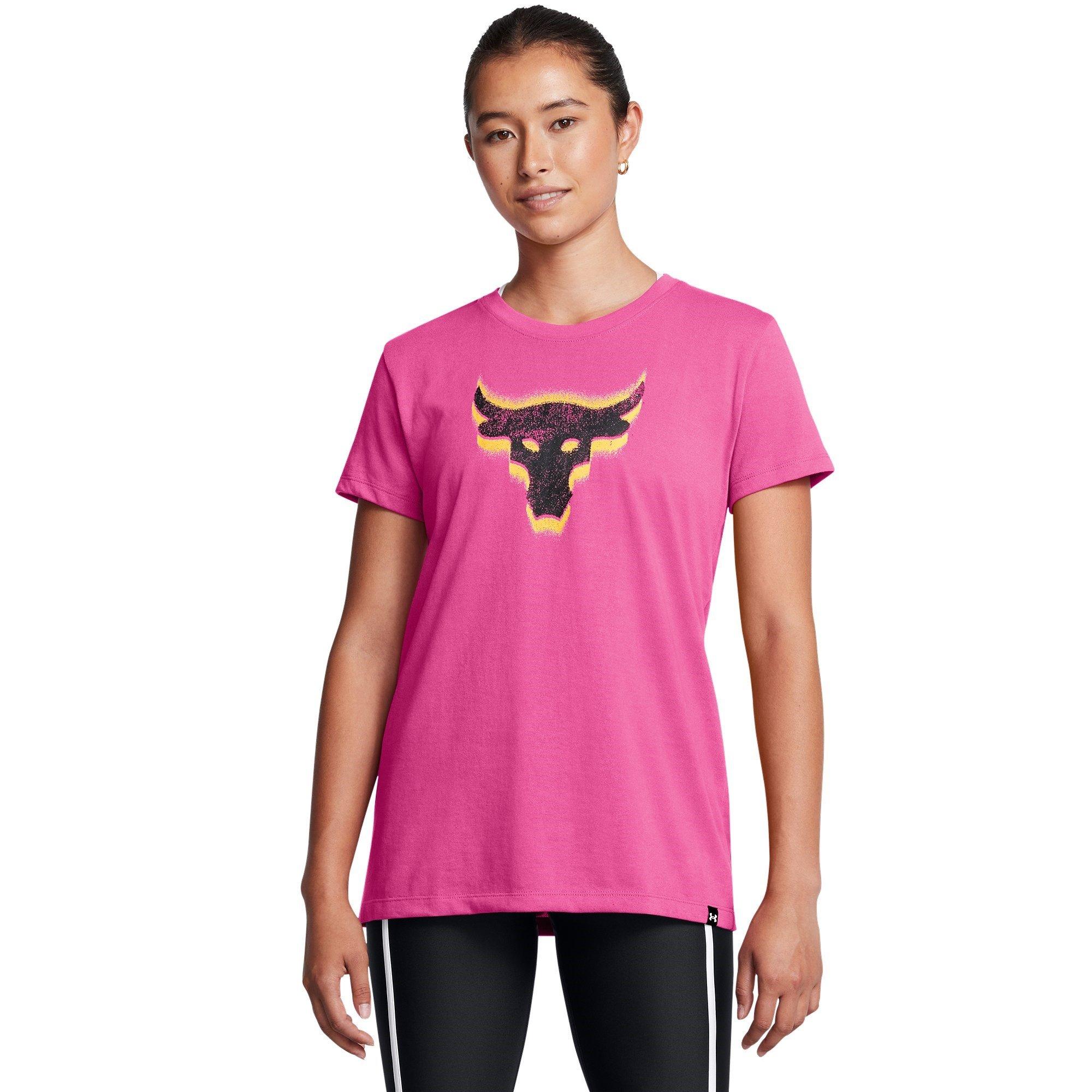 Pink - Under Armour - Women's Underground Core Short-Sleeve Performance Gym Top - 3