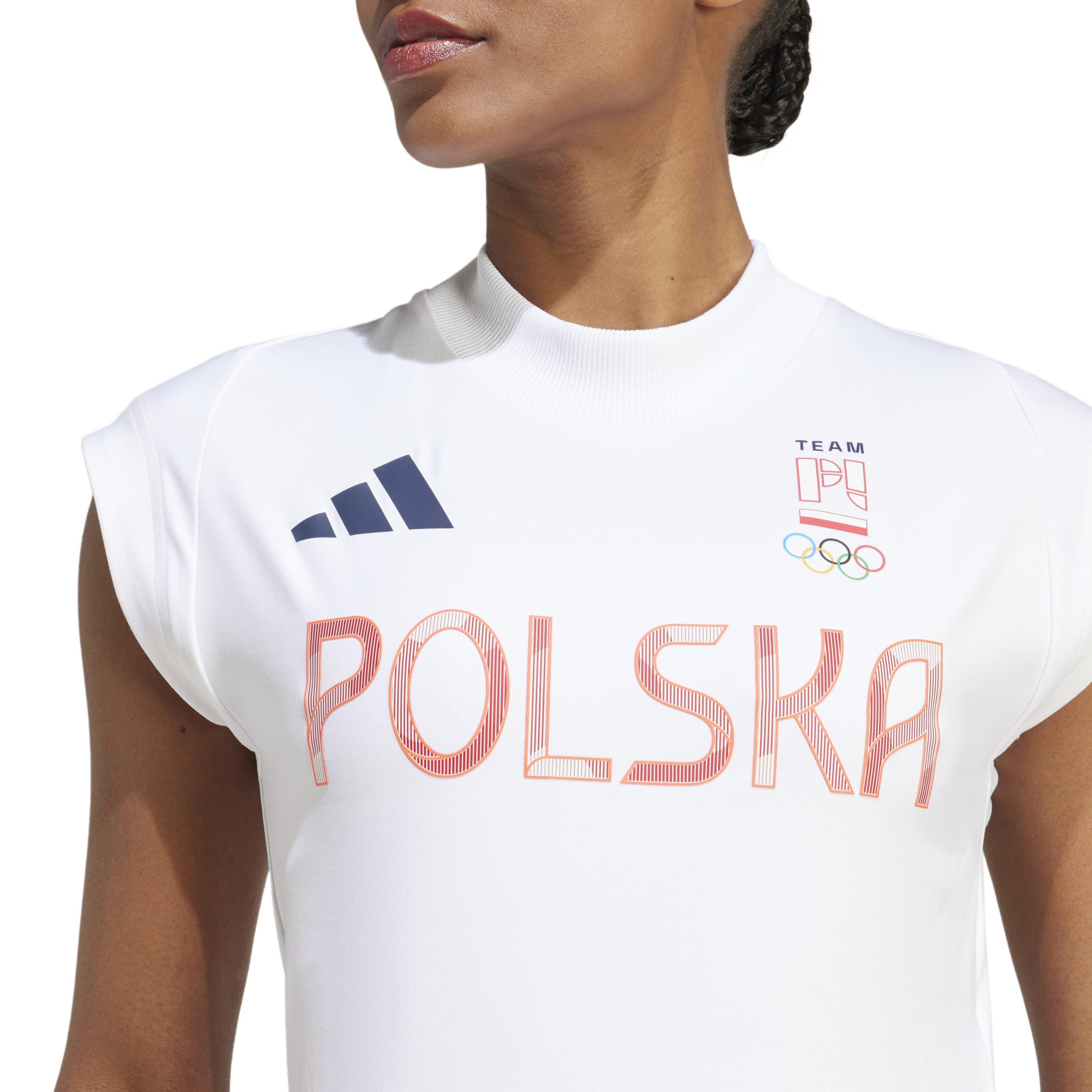 White - adidas - NOC Poland T-Shirt Womens - 4